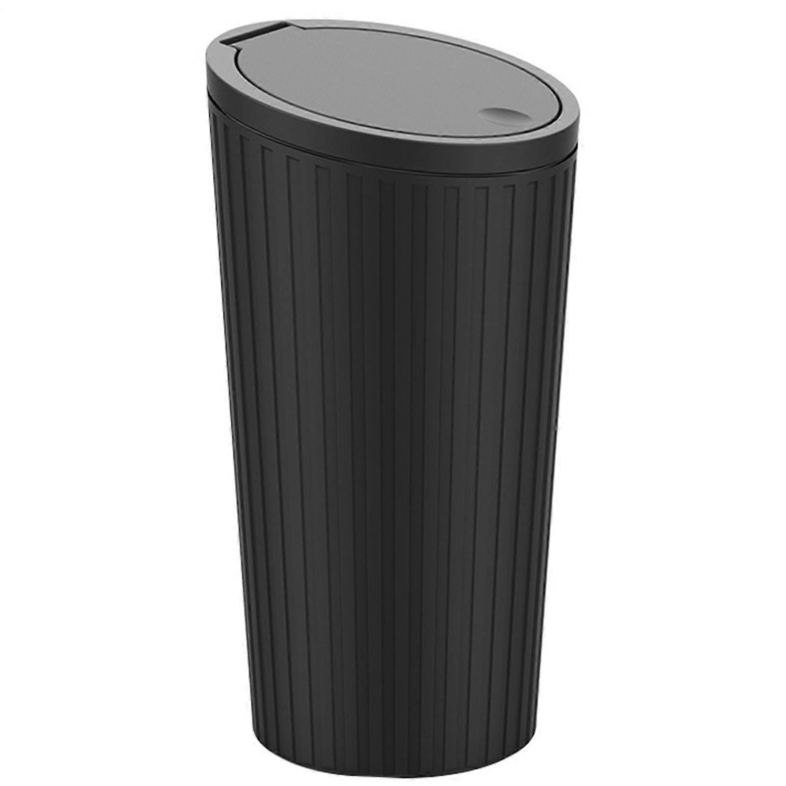 Car Cup Holder Garbage Can Black | Odorless Auto Door Trash Bin With Lid | Compact Trash Container For Truck RV SUV Travel