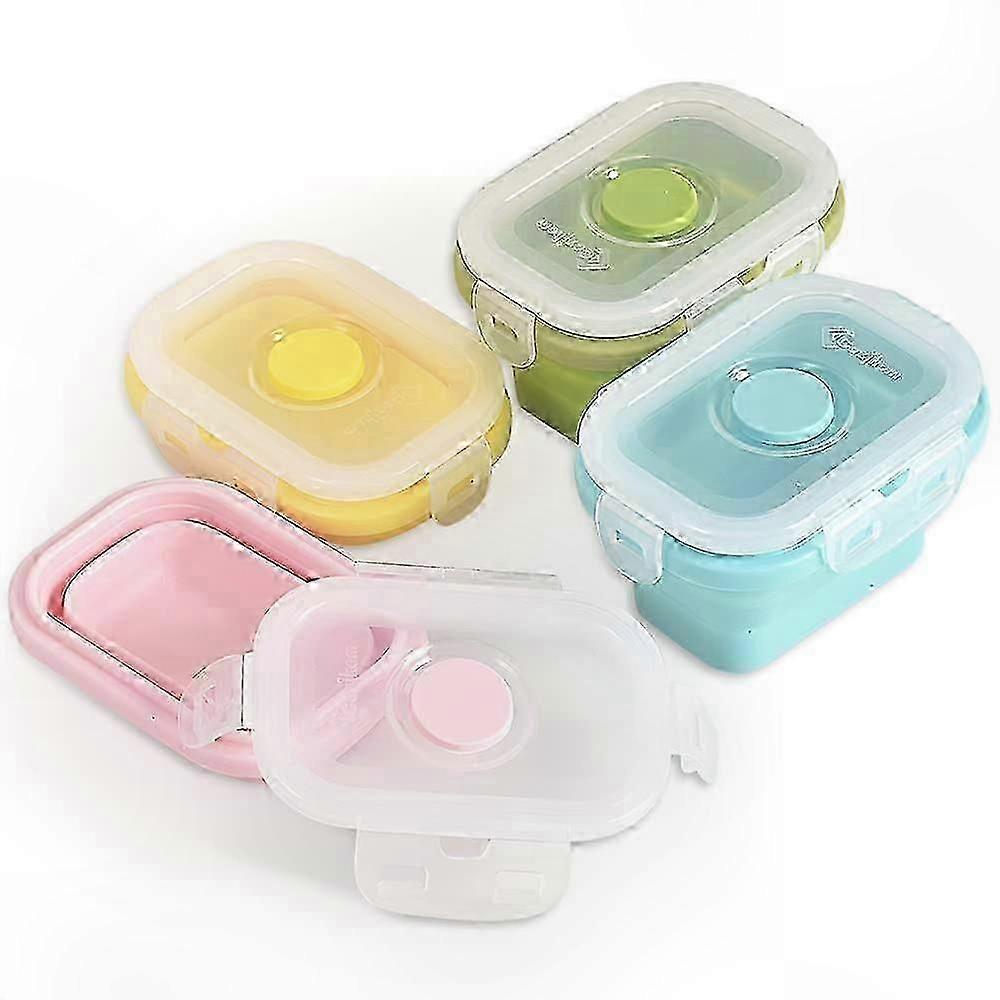 Stackable Design Silicone Food Containers in a 4-Pack with Clip-Lid, Perfect for Storage and Space Saving