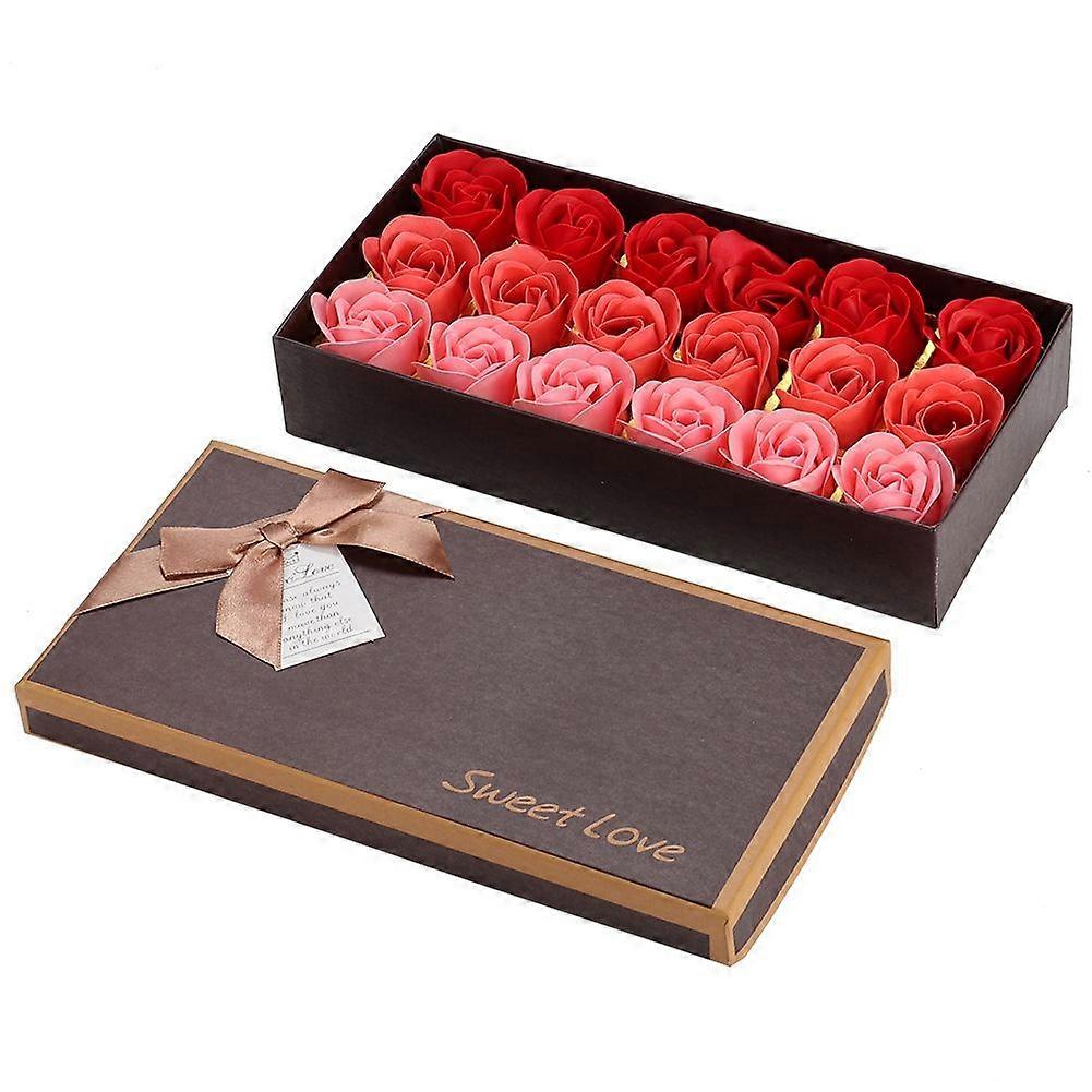 18 Roses Simulation Bouquet Valentine's Day Romantic Gift with Box (Red)