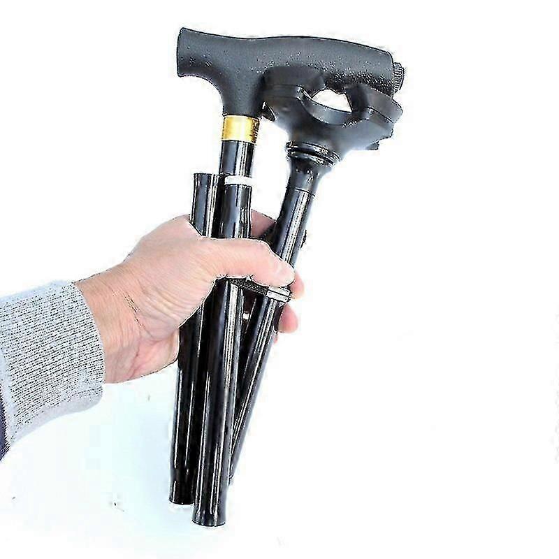 Foldable Elderly Walking Stick Climbing Cane with Light