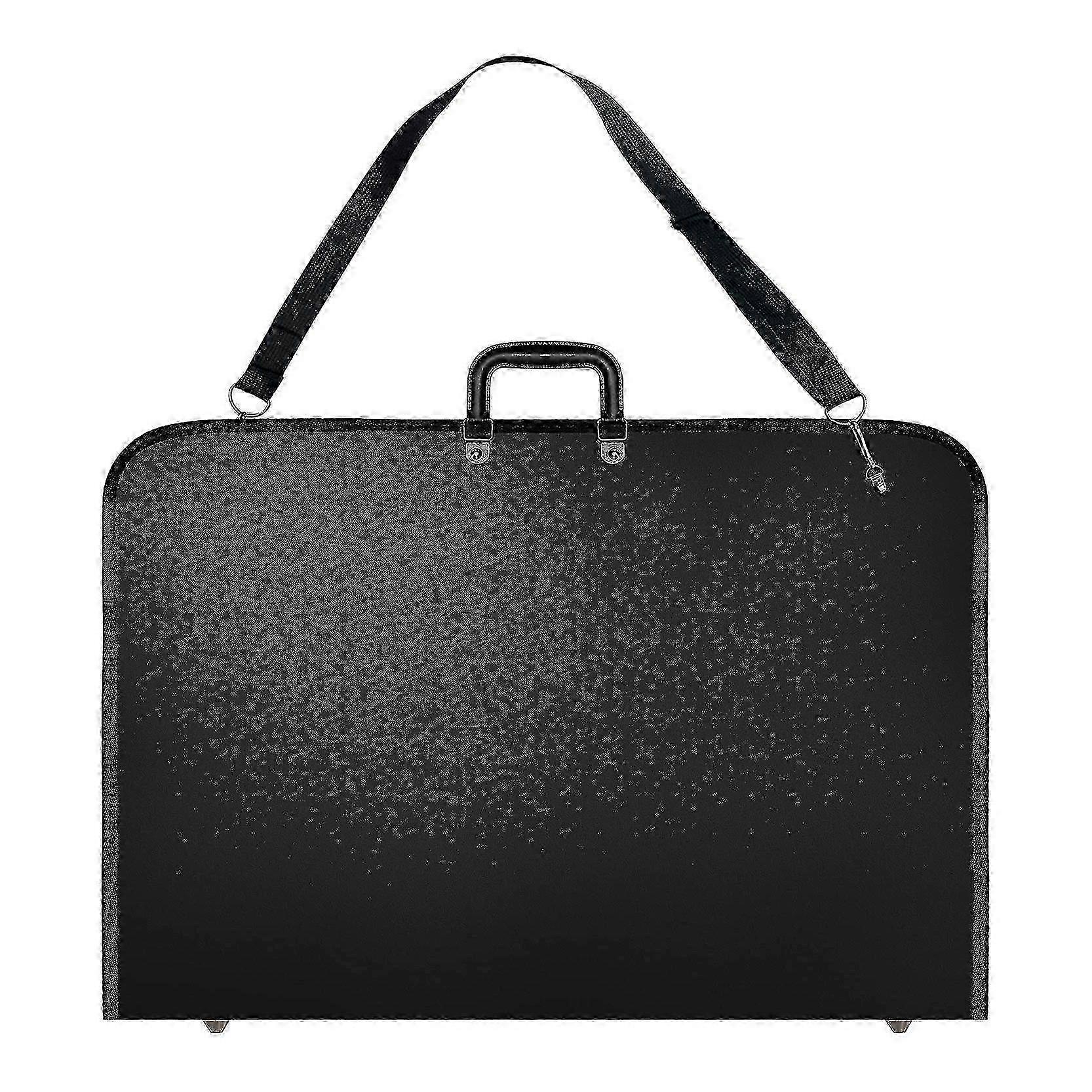 حقيبة حمل محفظة الفنان مع حزام الكتف ، حقيبة فنية سوداء مناسبة لمختلف الفنانين (19 × 14.7 × 1.5 بوصة)