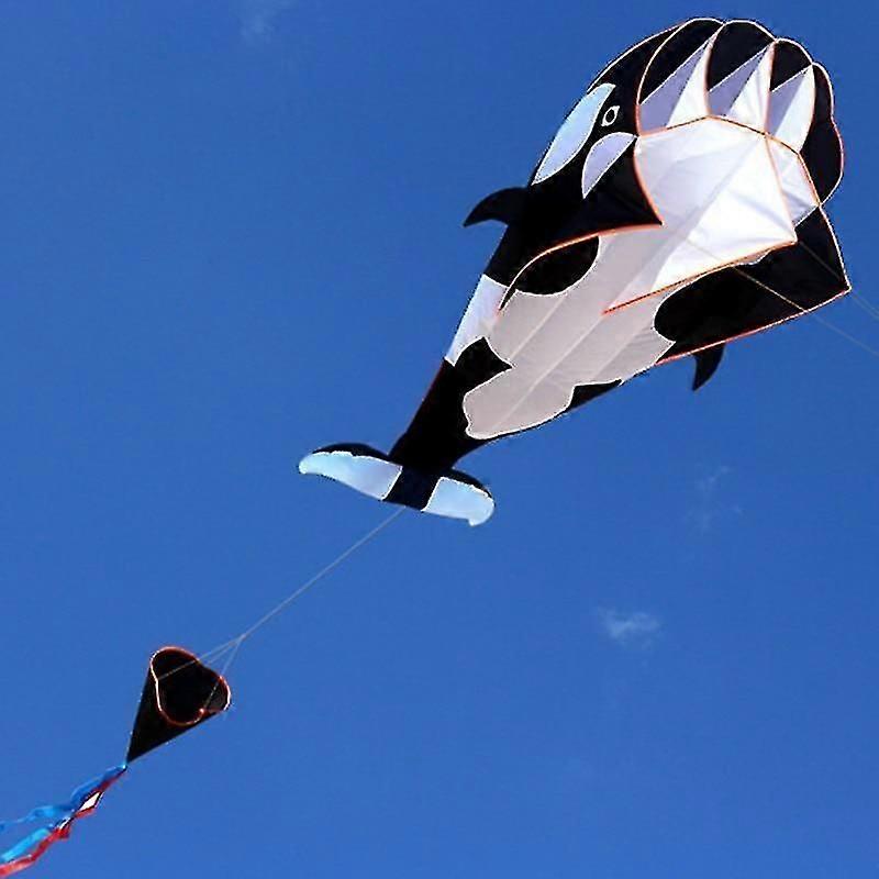 Black Outdoor Dolphin Nylon Fabric Kite