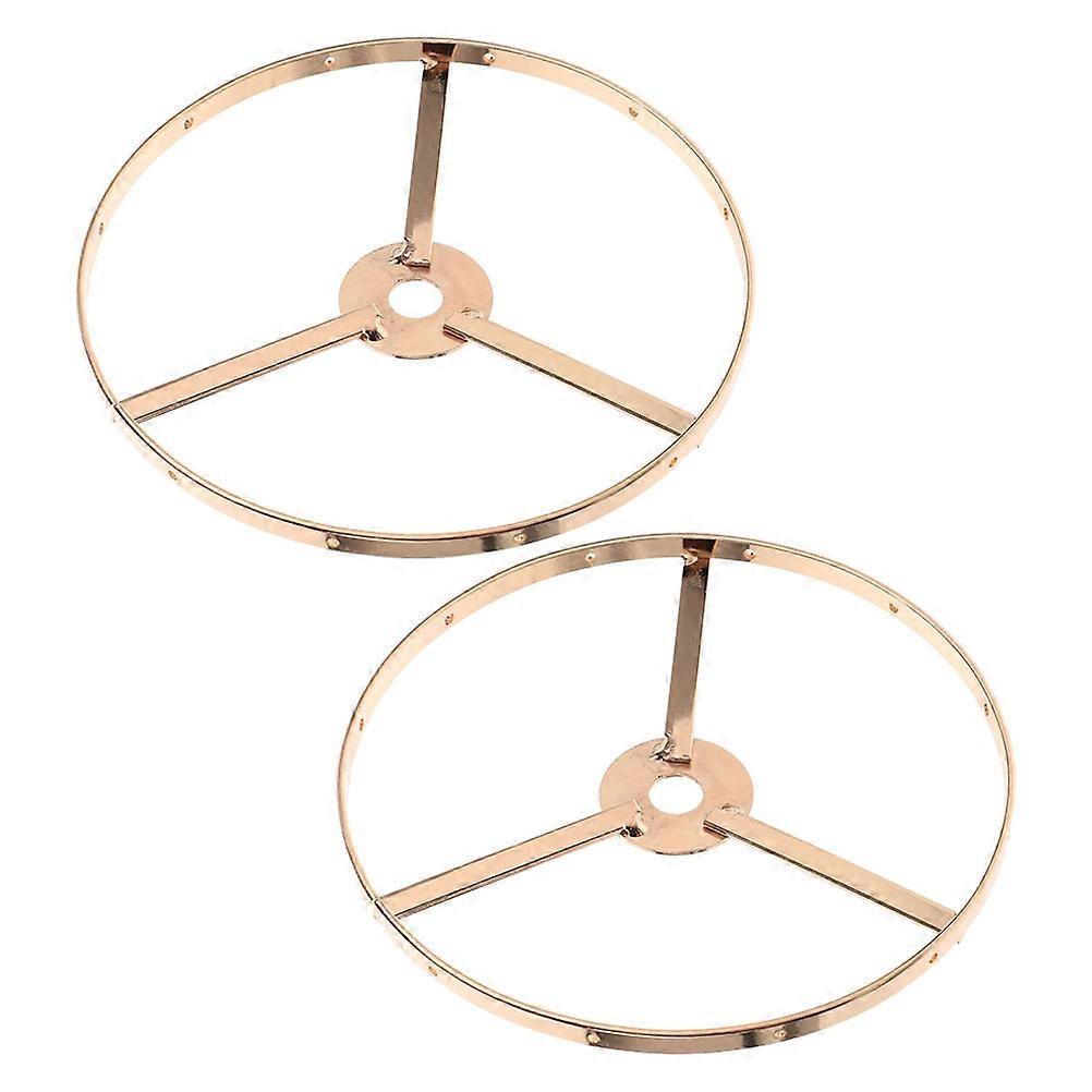 2pcs Lamp Shade Ring Frame E 27 Lampshade Holder Wire Frame Diy Drum Ring For Table And Floor Lamps For Home Office Lighting Decor 13 CM