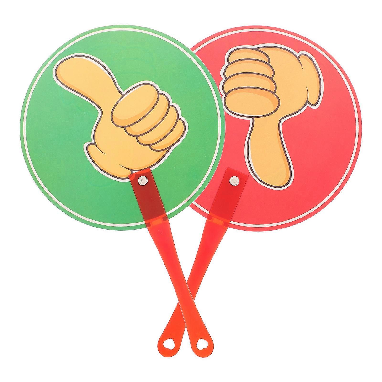 Multi Color Plastic Thumbs Up Down Paddles for Interactive Home Learning and Classroom Engagement 4.5 inches
