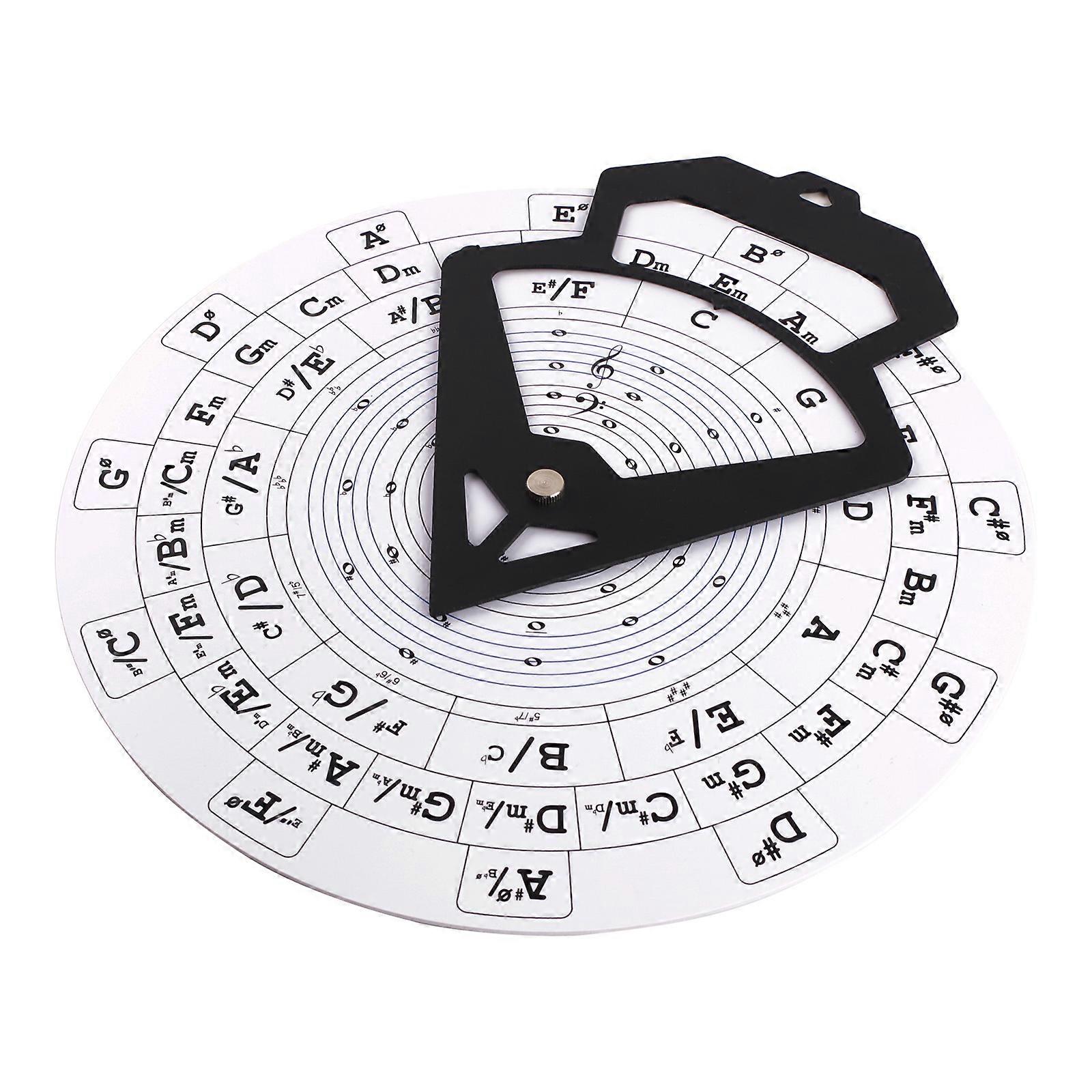 Reversible Guitar Theory Reference Board Textured Face Includes Scale Degrees Chord Formulas and Staff Notation Guide  A10W White