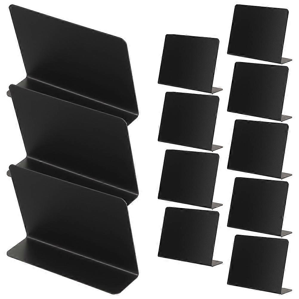 Tabletop Chalkboard Sign Desktop Signs for Dining Table Made of Black Pvc for Writing 12Pcs