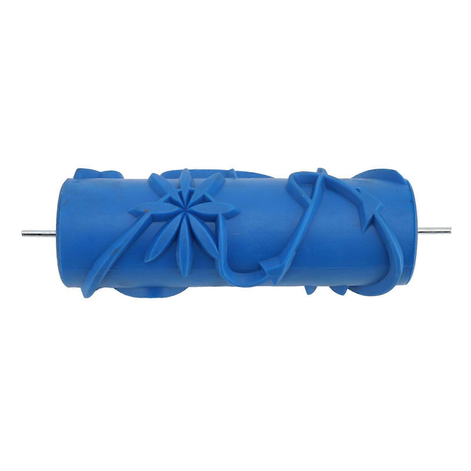 Pattern Paint Roller Soft Rubber Head for Walls Ceiling Decorative Texture Tool Blue 106Y