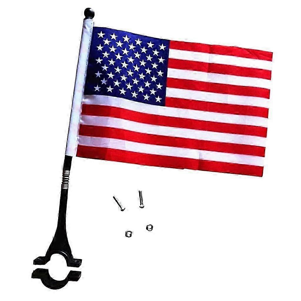 Solid Bicycle Safety Flag with Pole and Mount Bracket Handlebar Square Flags