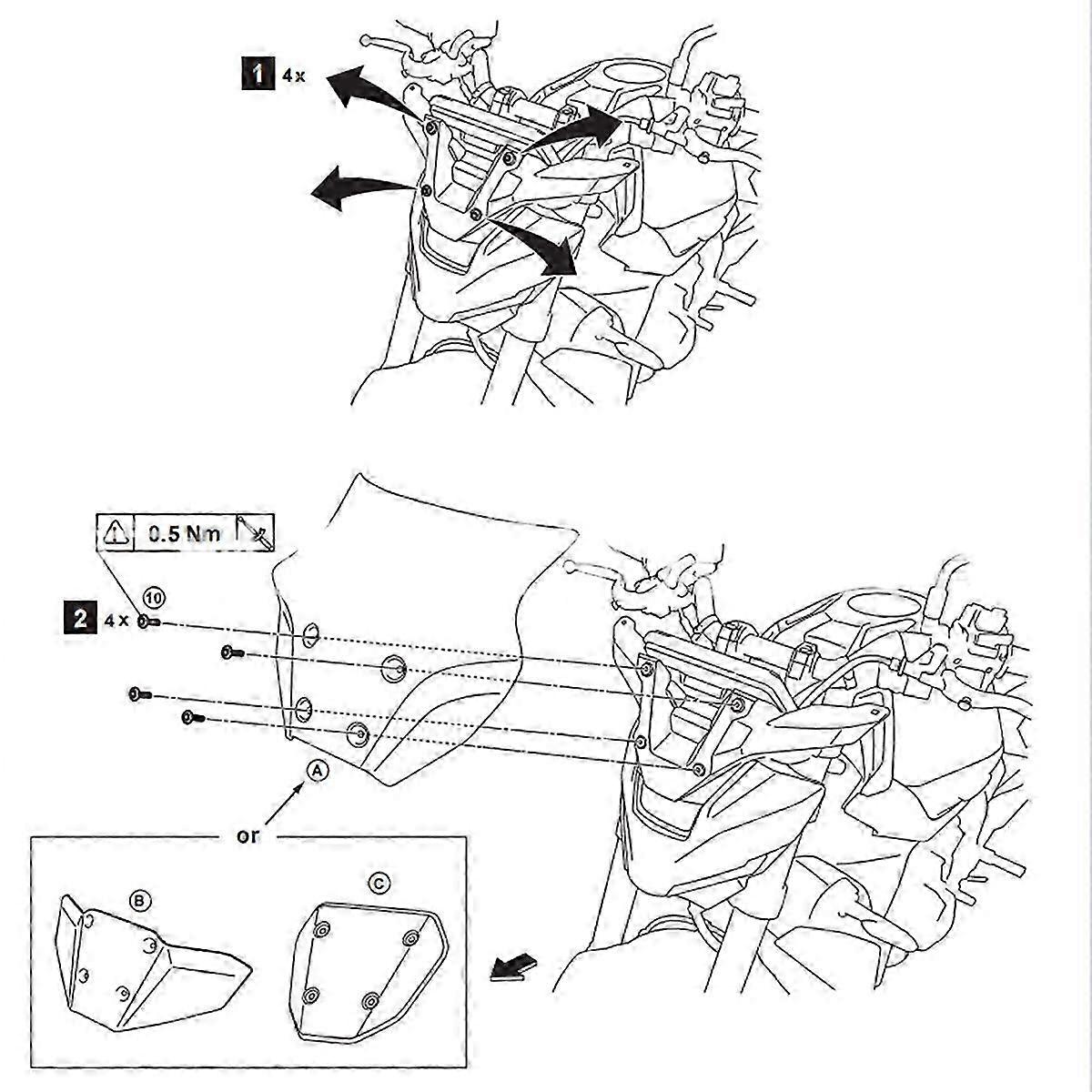 Windshield For MT-09 MT 09 mt09 MT09 SP Visor Kit A