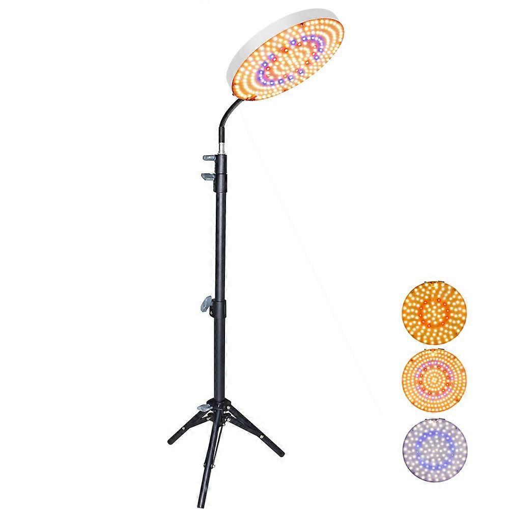 Style G Round Shape Sunlight Simulation Plant Grow Light with Tripod VEG and BLOOM Segmented LED Growing Lamp, EU Plug