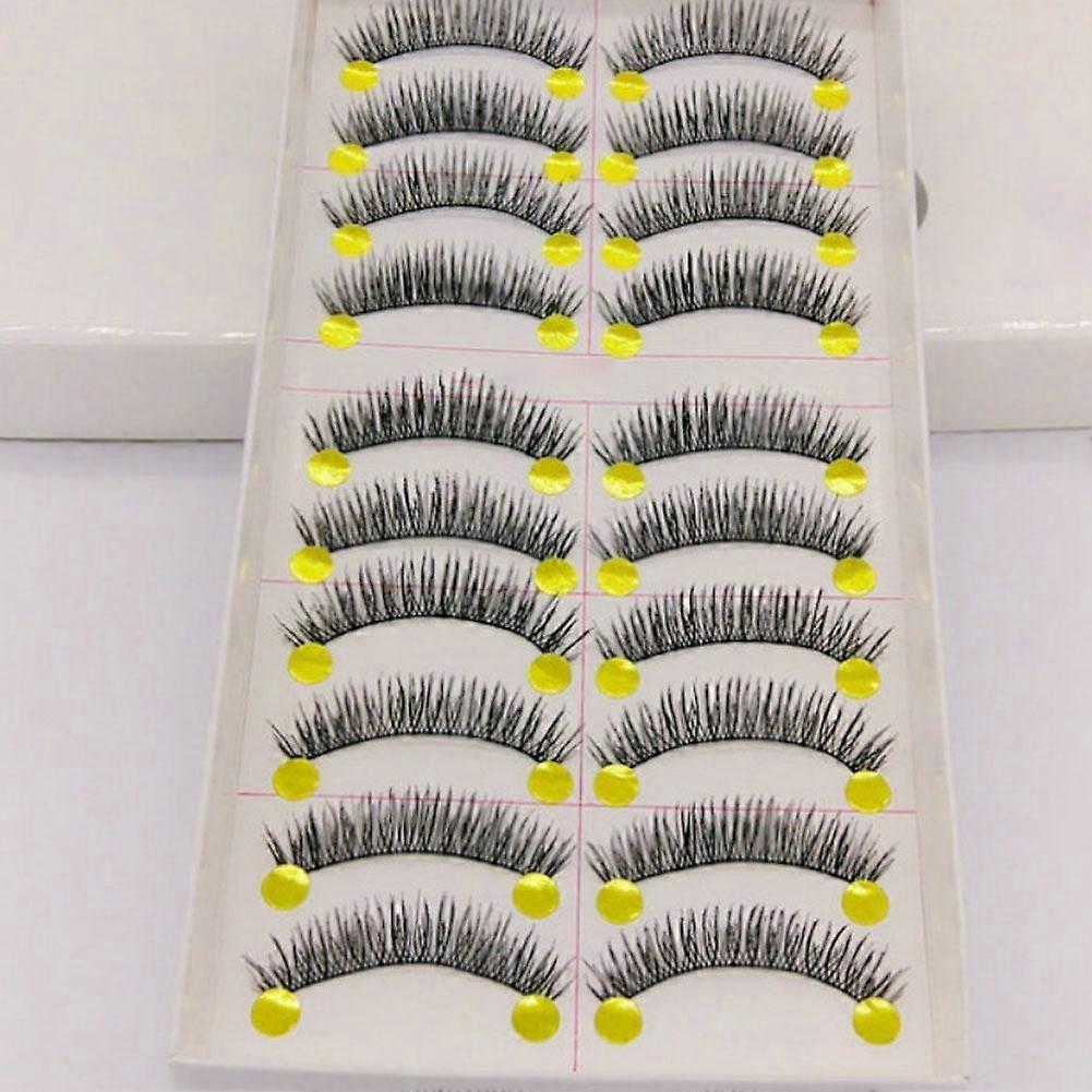 False Eyelashes for Natural Lashes, Easy to Apply & Remove, 10 Pairs, Reusable for Long-lasting Volume