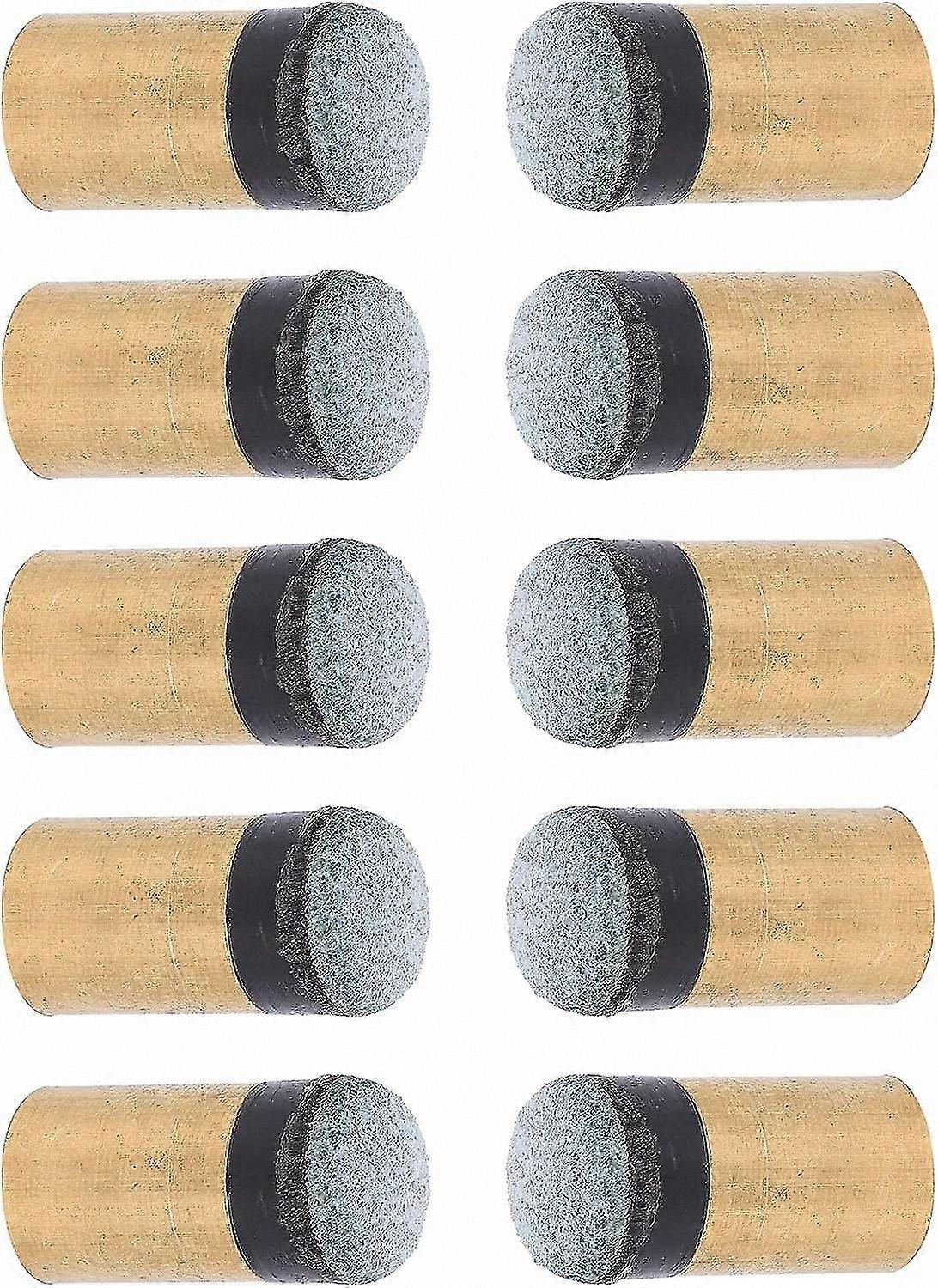10 Pack Pool Cue Tips with Brass Screws, Replacement Snooker Cue Tips and Ferrules for Billiards Cues