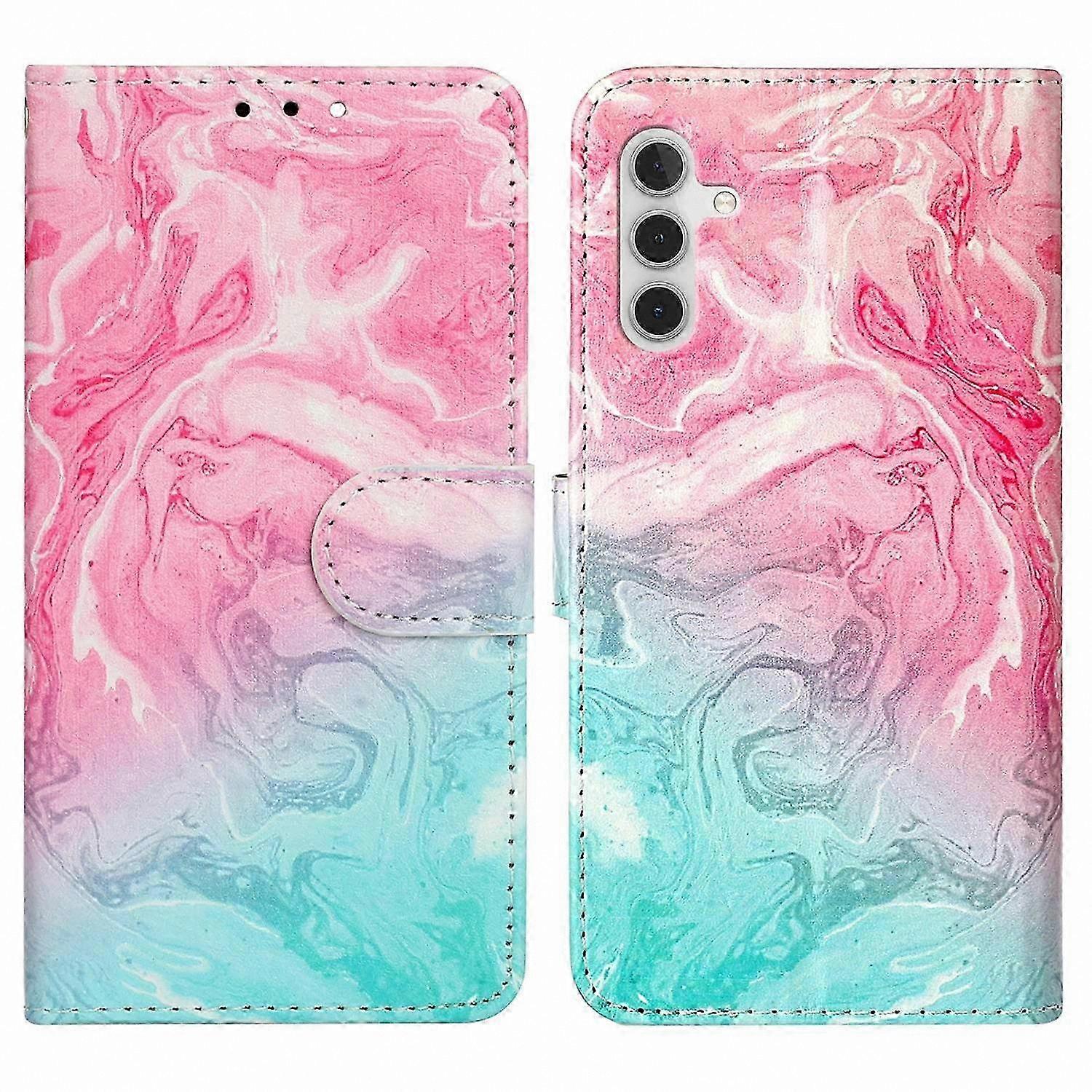 PU Leather Flip Case with Pattern Design for 5G Smartphones