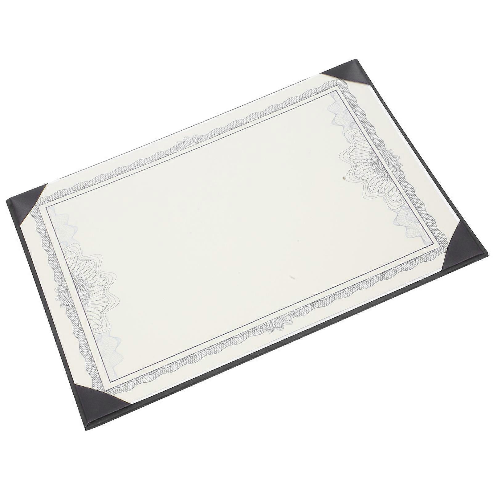 Certificate Cover Diploma Frame for Displaying Certificates Black Waterproof Paper