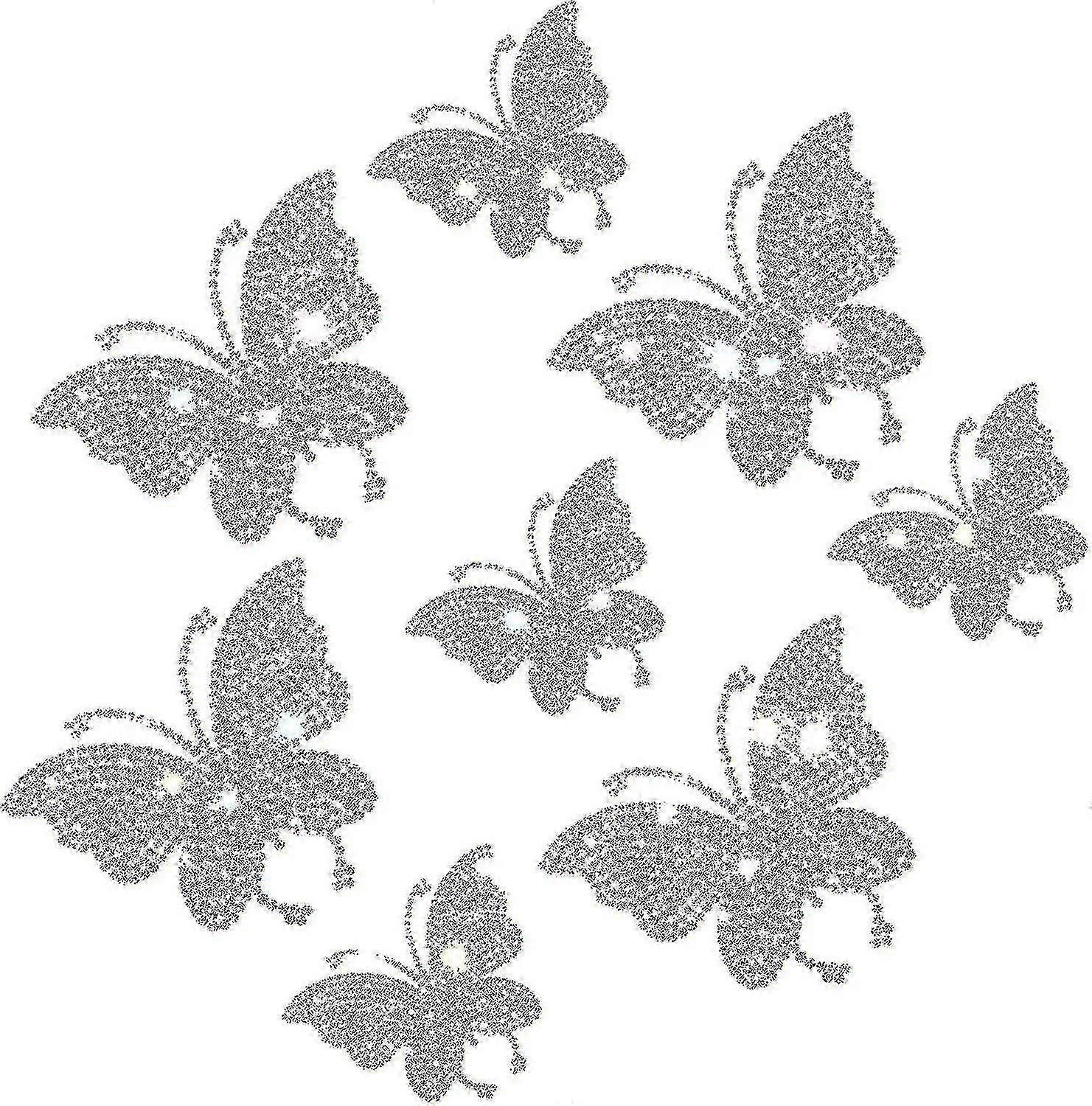 8 Pieces Bling Crystal Butterfly Car Stickers Rhinestone Decals Bling Decorative