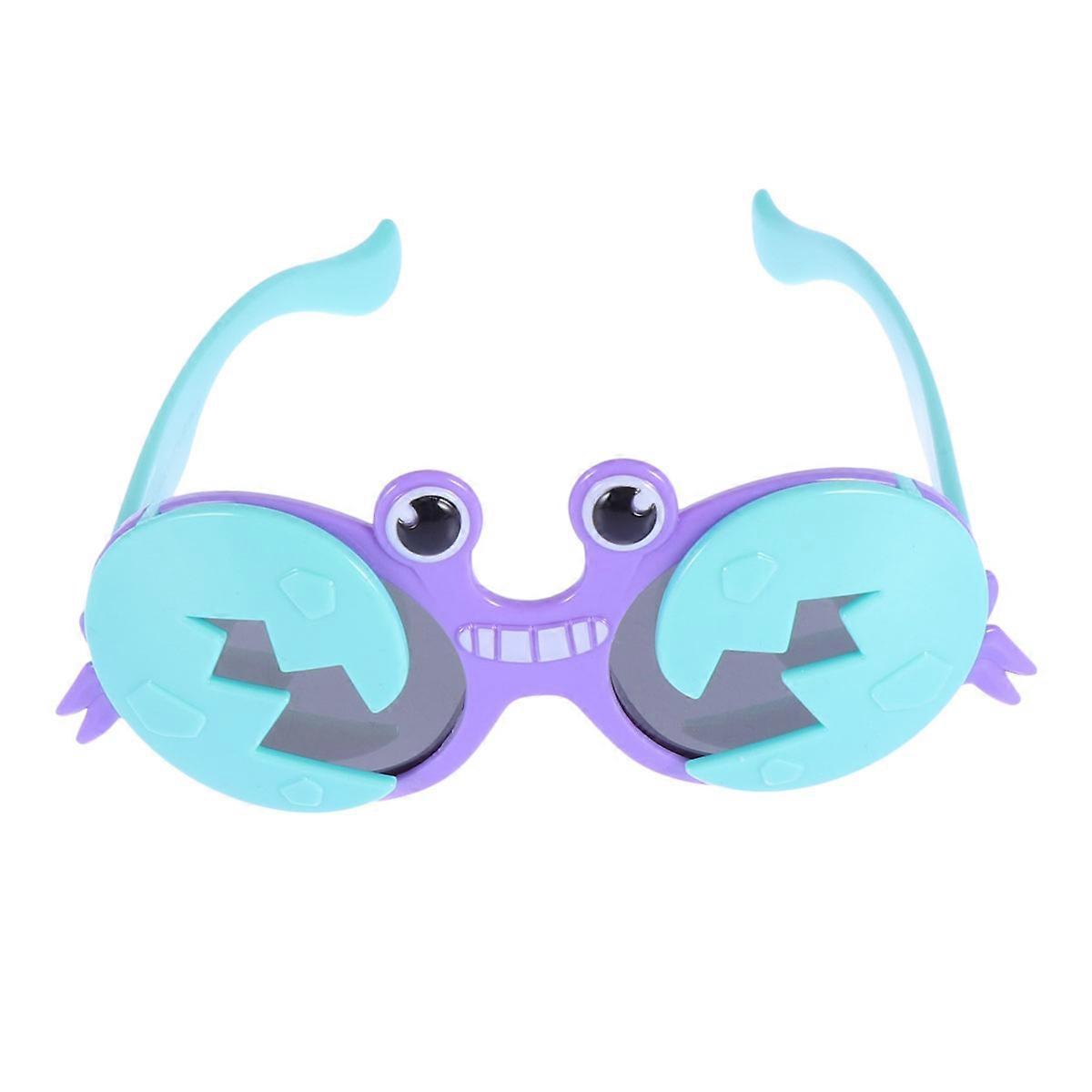 Funny Glasses Crab Sunglasses for Decoration Purple Frame Party Glasses