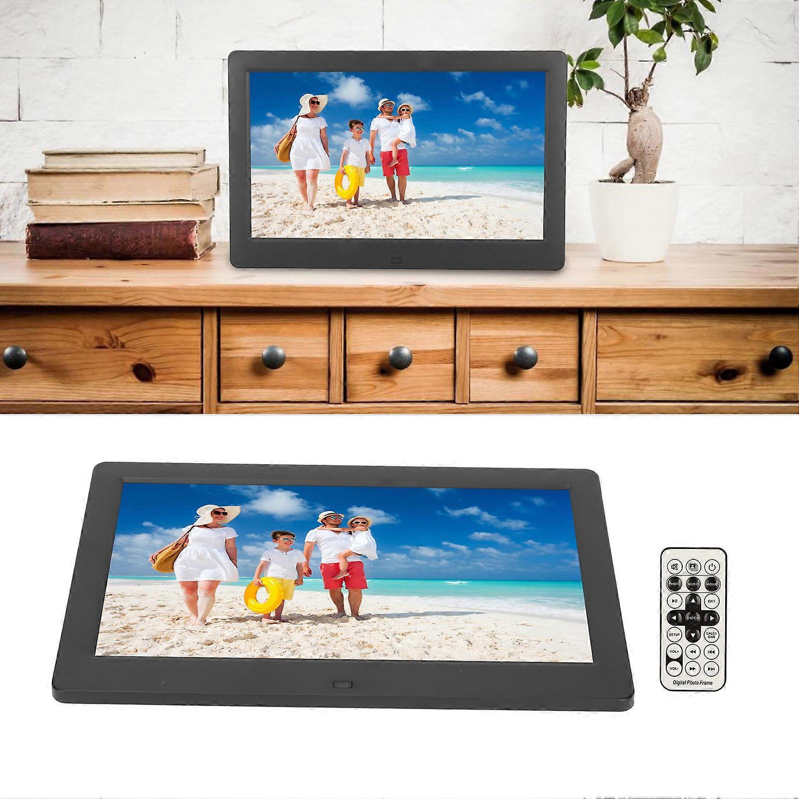 10 Inch HD Digital Photo Frame Black LED Screen with Remote