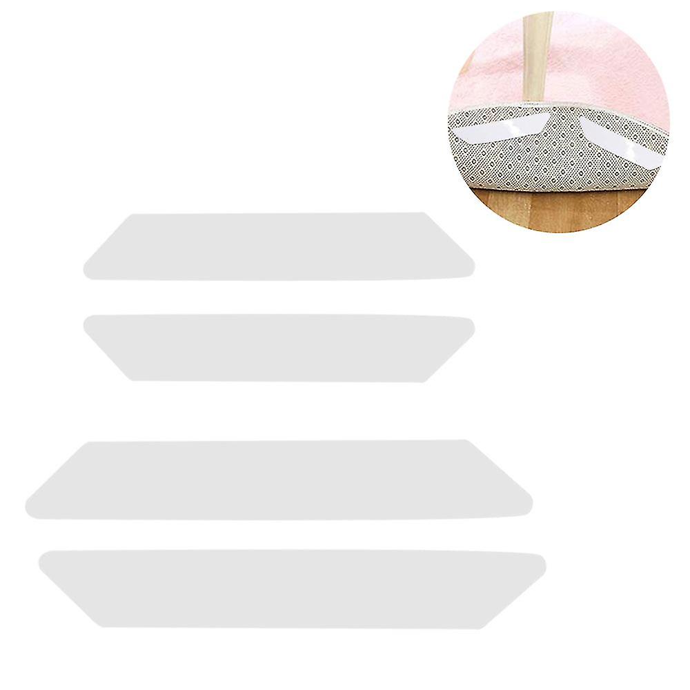 16 Pcs Double Sided Washable Removable Anti Curling Corner Carpet