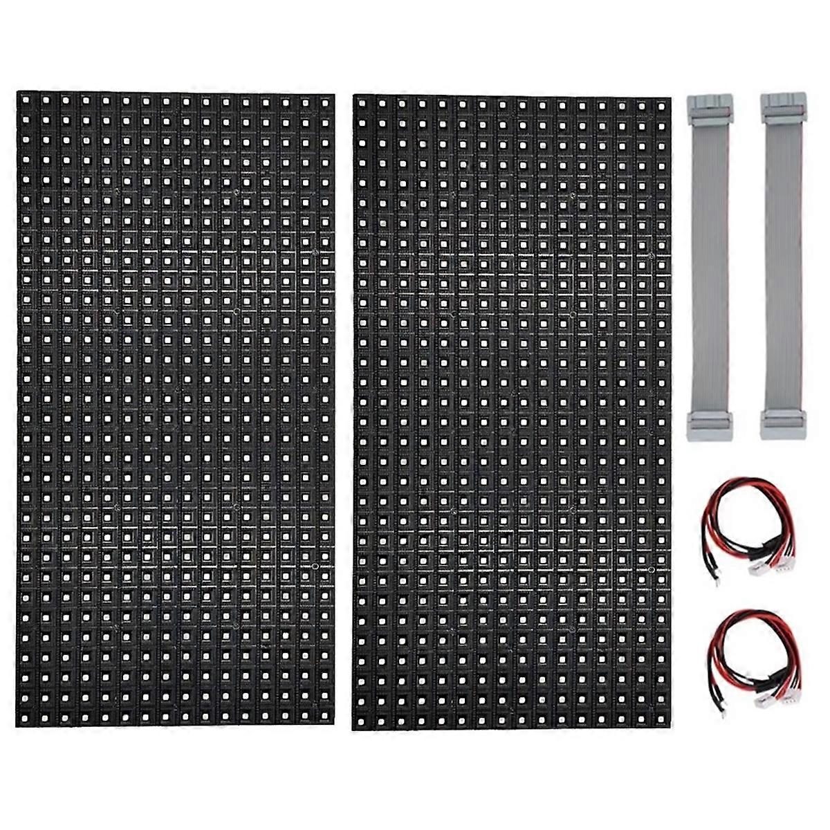 2Pcs P10 Full Color Outdoor LED Module HUB75 SMD3535 32x16 Pixels LED Display Panel 320x160mm 1/4S Driver