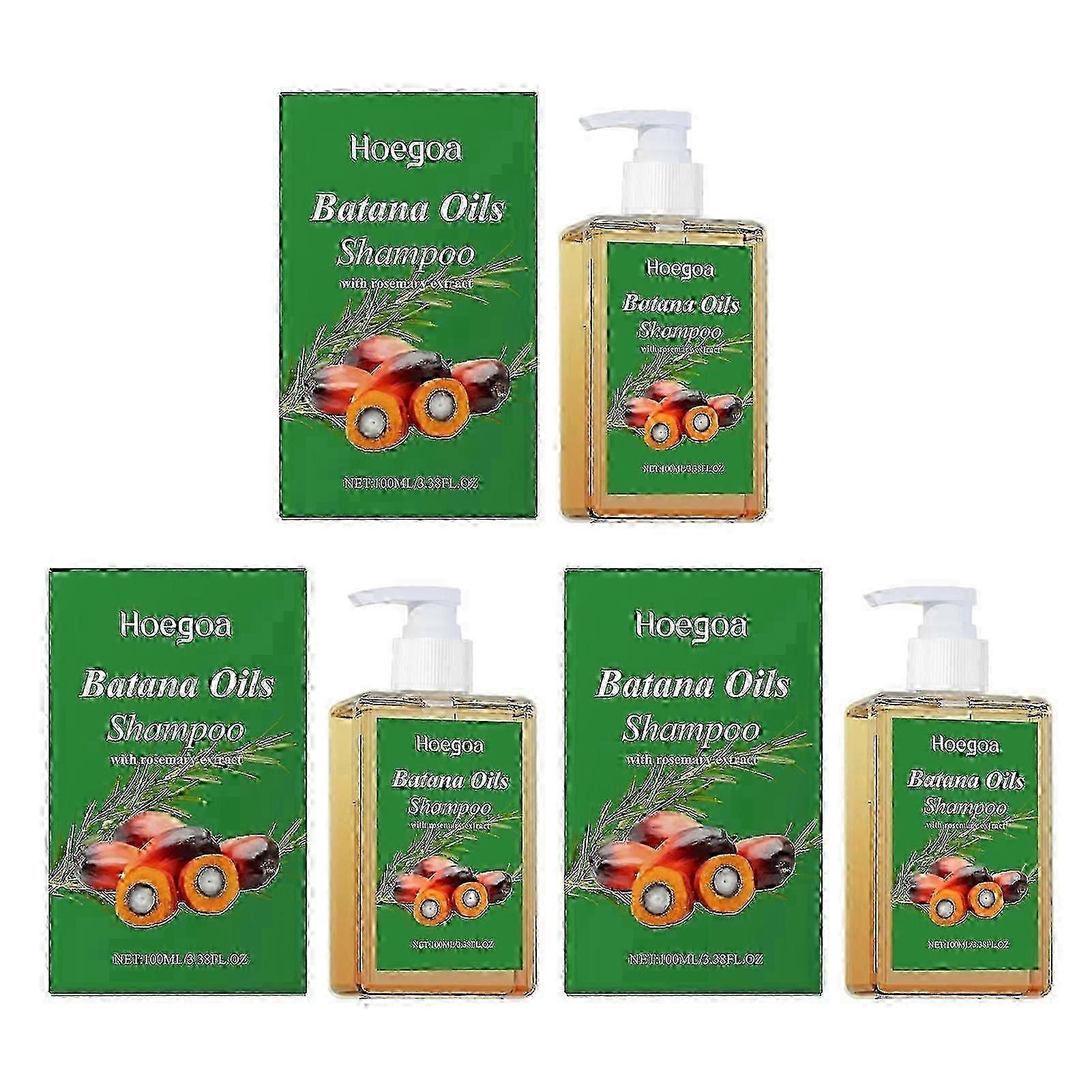 3szt Batana Oil Szampon na porost włosów Przeciw wypadaniu włosów Regenerujący żel do mycia włosów do wszystkich włosów Types_lucky_b