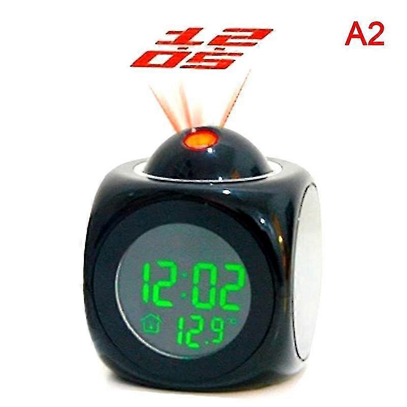 Laser Alarm Clock with LCD Digital Display and Voice Report Function