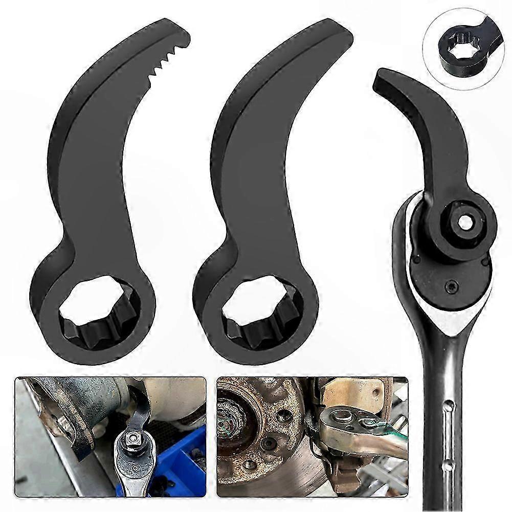 Compact Ratcheting Pry Bar with Adapter Head for Automotive Repair and Maintenance Hand Tools