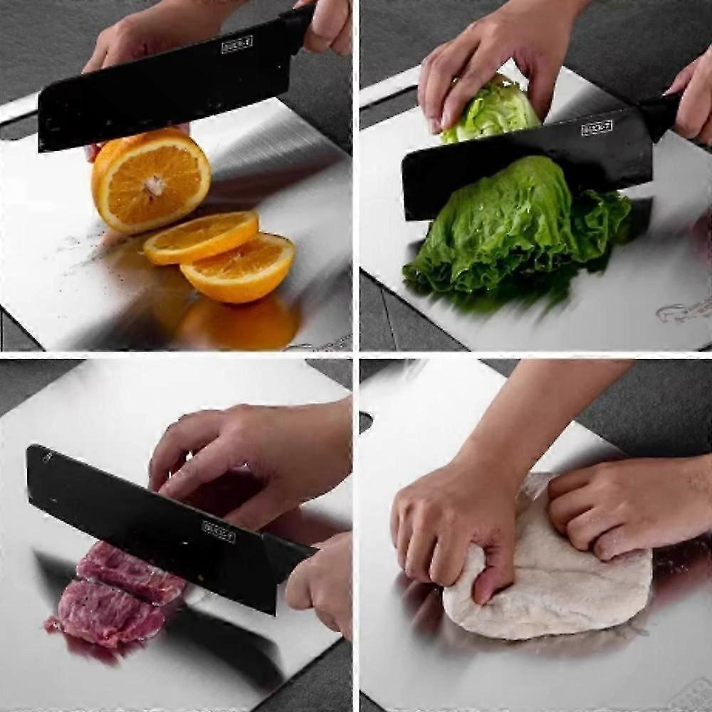 Double-Sided Kitchen Cutting Board with Titanium Coating for Food Prep