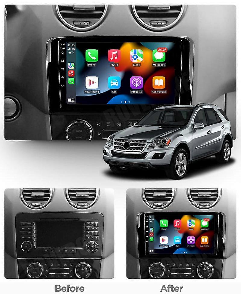 Car Multimedia Player 4G+64G For Mercedes Benz ML GL ML350 GL320 X164 2005-2009 CarPlay Android Auto Stereo Radio GPS Navigation Autoradio Bluetooth