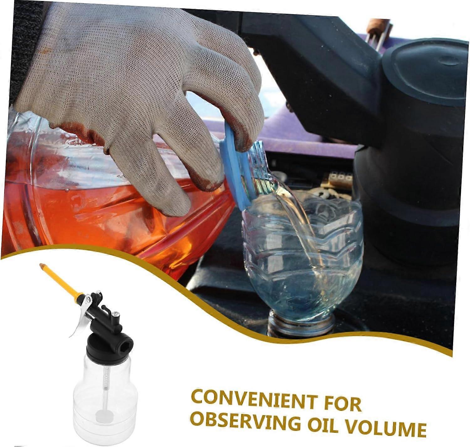 Pressure Engine Oil Dispenser Transparent Hand Pump With Precision Nozzle And Soft Hose For Accurate Engine Oiling