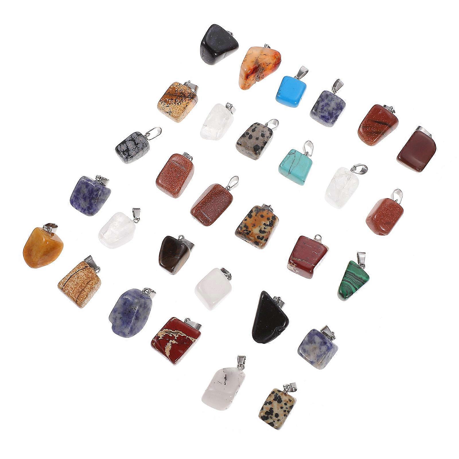 Irregular Stone Charms For Craft Decoration DIY Projects Random Style 2.00X1.50X0.70cm 30Pcs