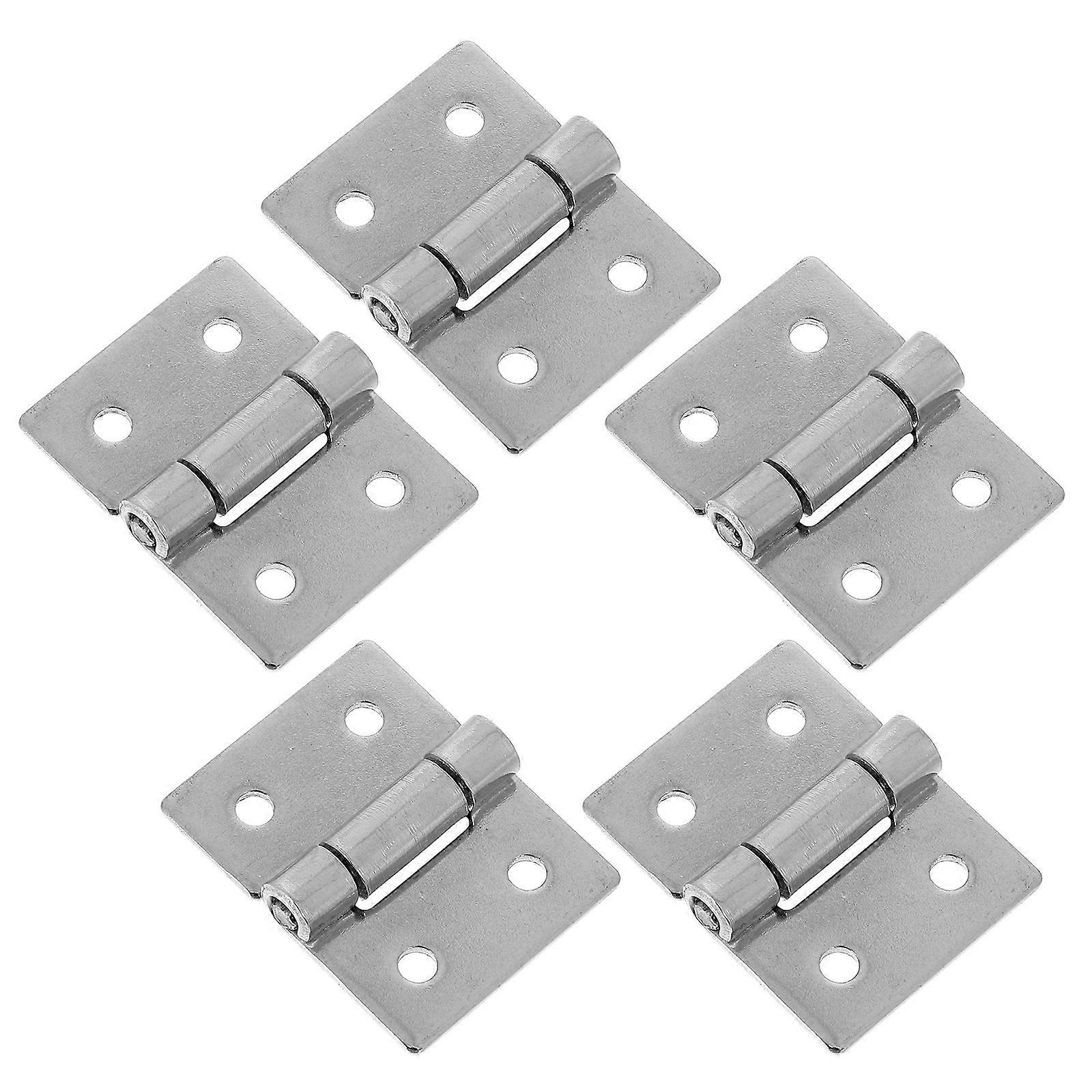 Metal Gate Hinges Door Replacement 2Pcs Durable Iron Silver Hinges