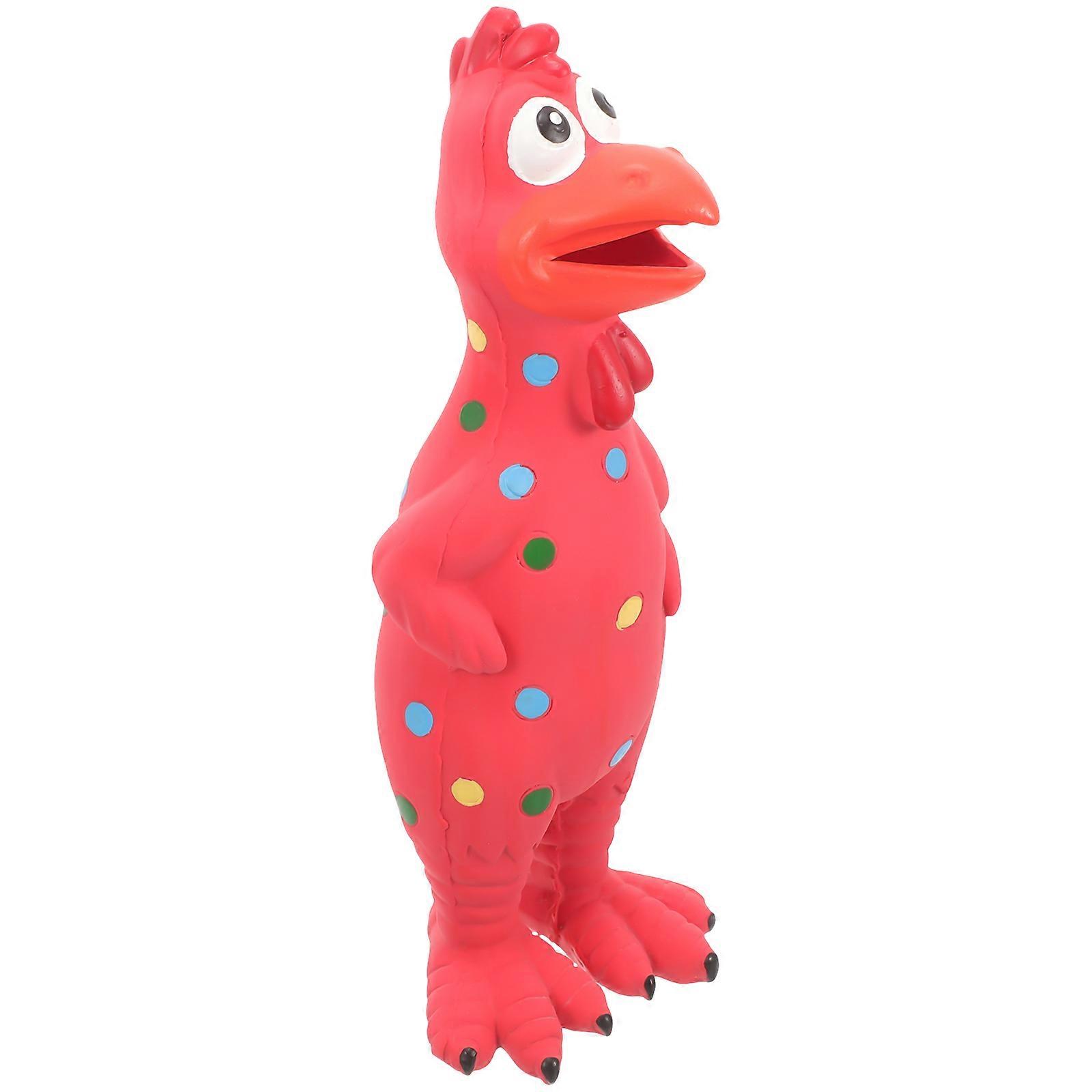Interactive Dog Toy Chicken Shape for Mental Stimulation Latex