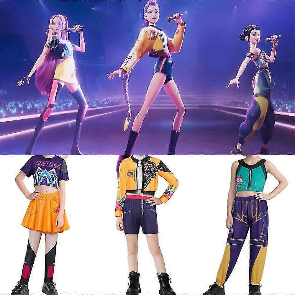 Kpop Demon Hunters Rumi Cosplay Costume Mira Zoey Halloween Carnival Outfits