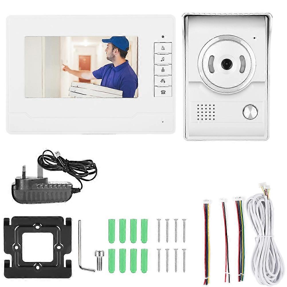 Waterproof 7Inches TFT/LCD Wired Video Intercom Doorbell Infrared Night Vision Doorphone EU