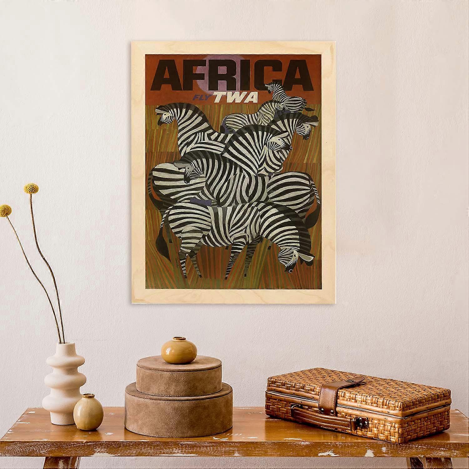 Impression Vintage De Zèbres En Afrique