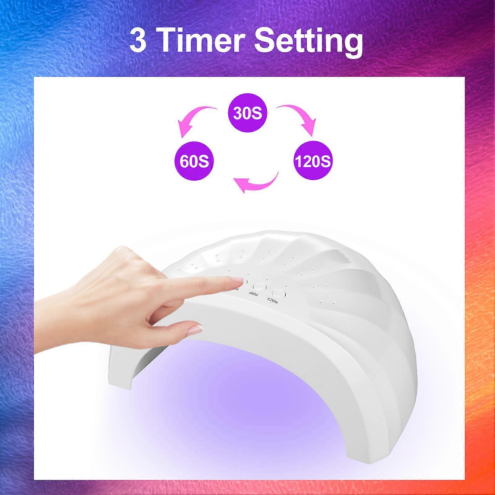 Nail Dryer Nail Lamp 3 Timers Curing Lamp Quick Drying for Nails Toes DIY Mainicure Tools