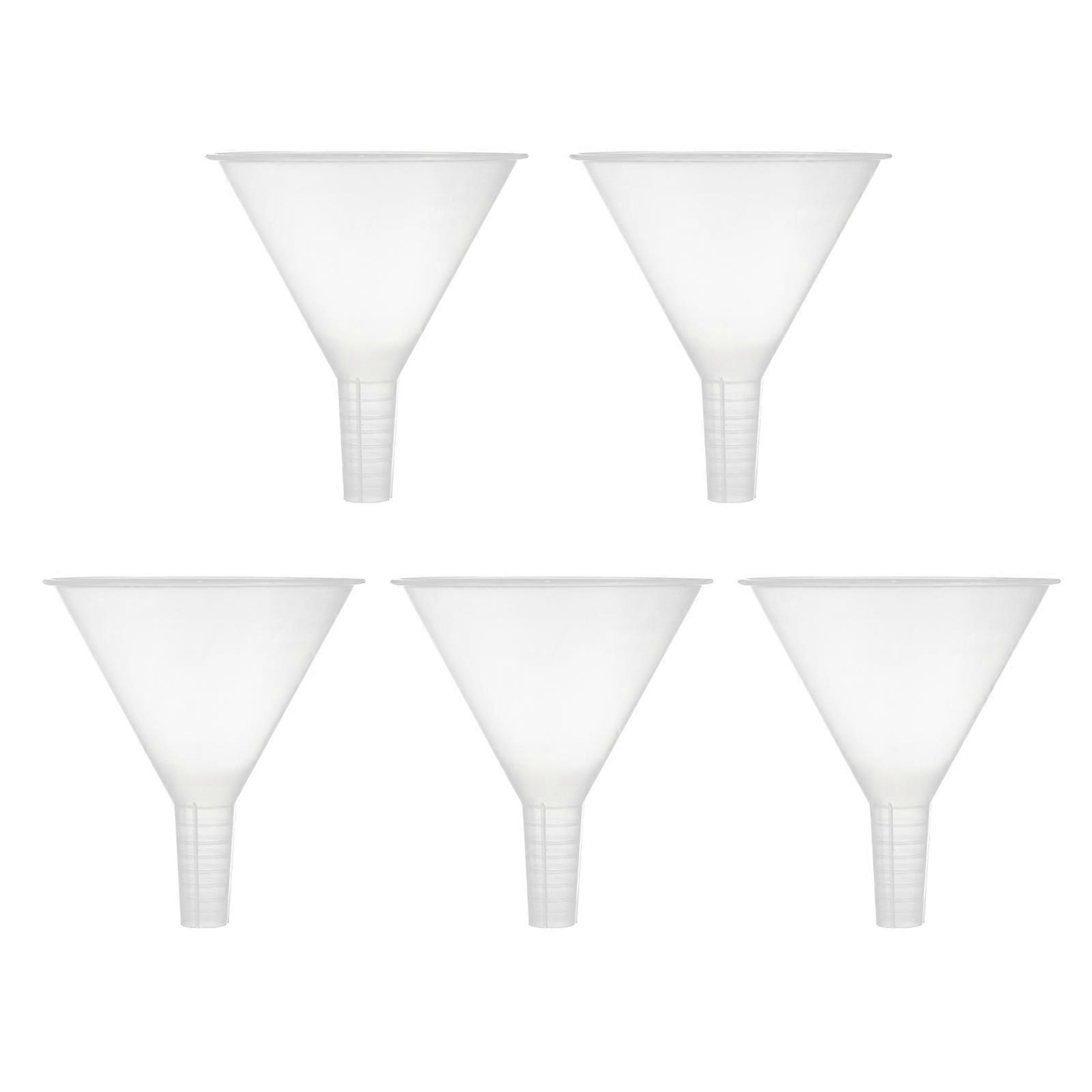 Transparent Plastic Laboratory Funnel for Liquid Transfer 5Pcs Mini Set