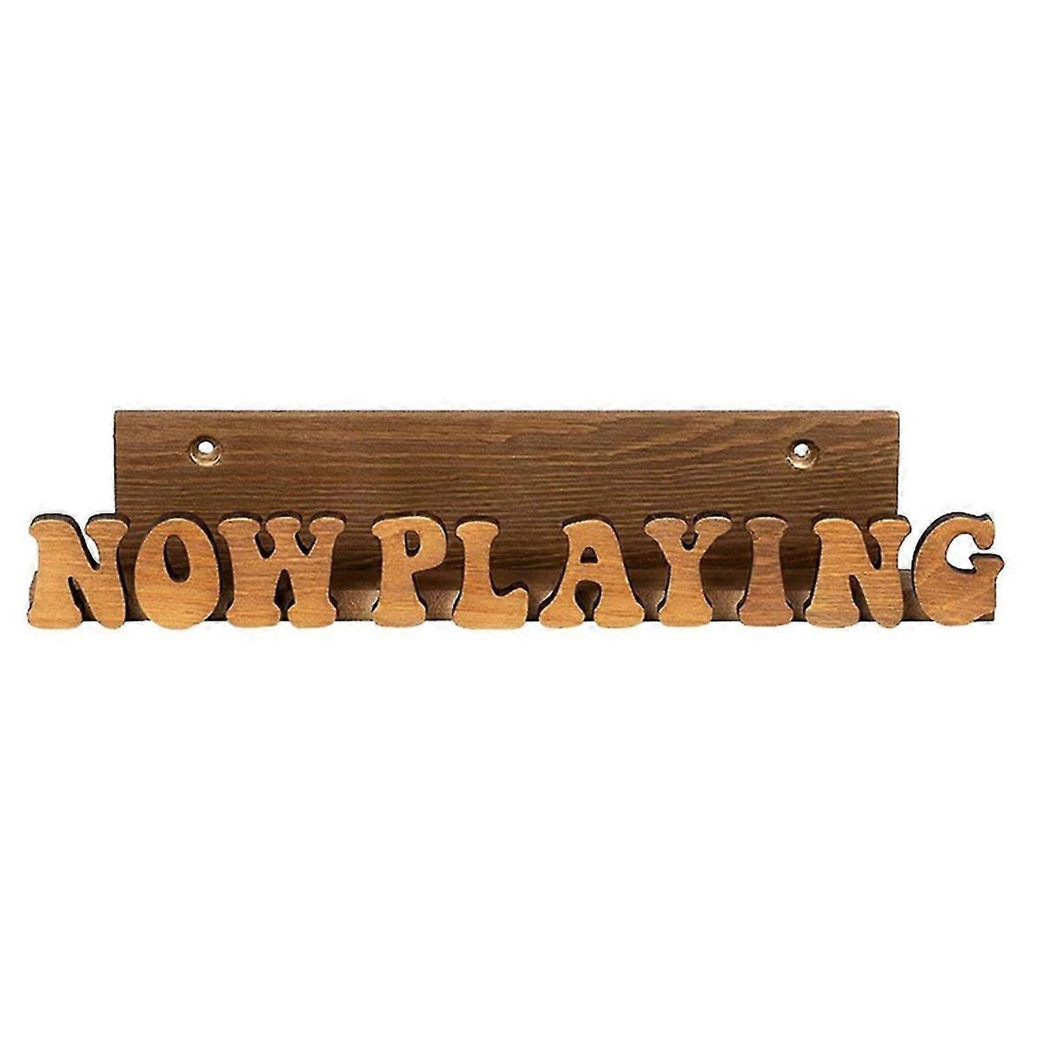 Now Playing Vinyl Record Stand Display Wall Mount Solid Wood Album Shelf Bracket Hanging Storage LP