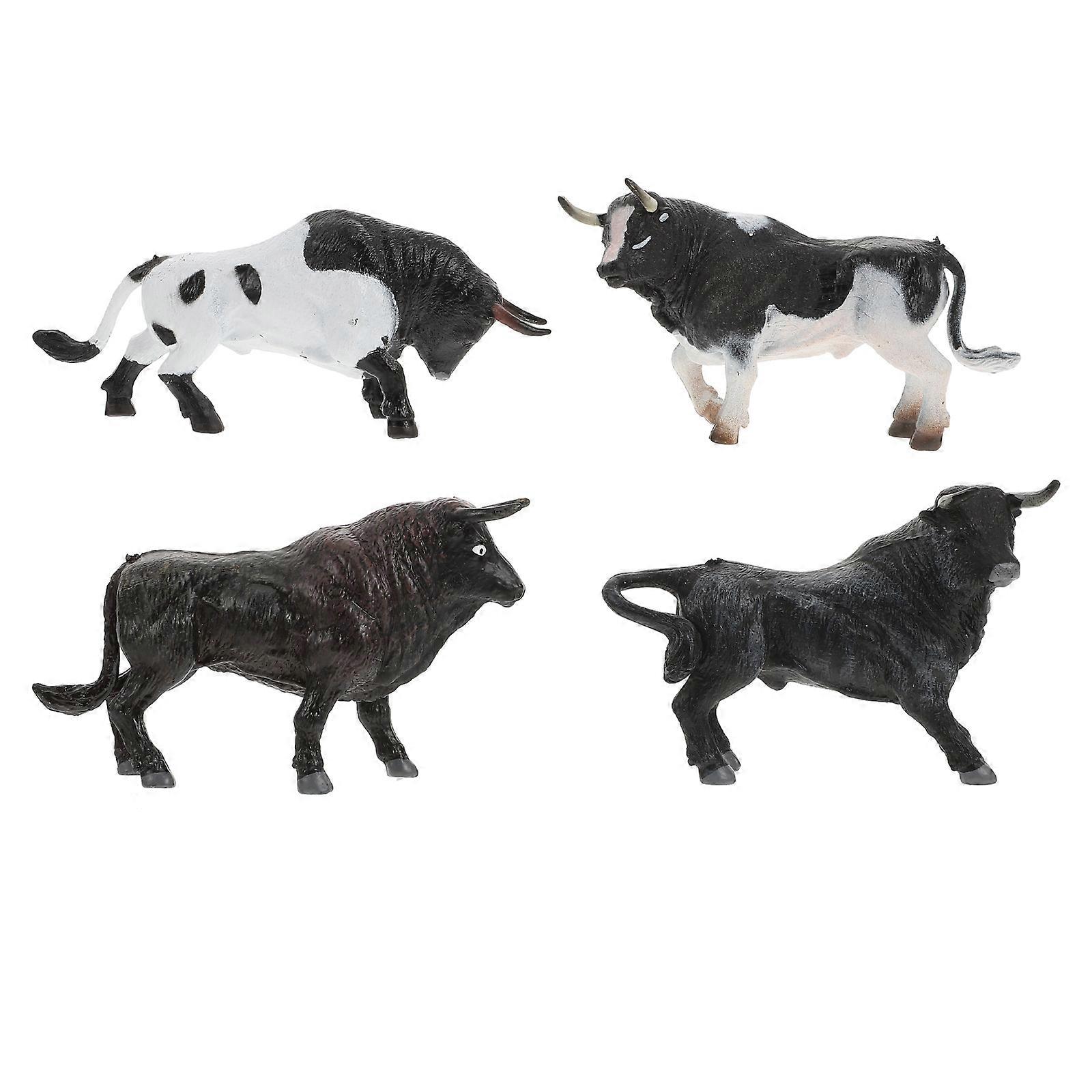 Mini Cow Adornments Plastic Decoration for 16Pcs Set