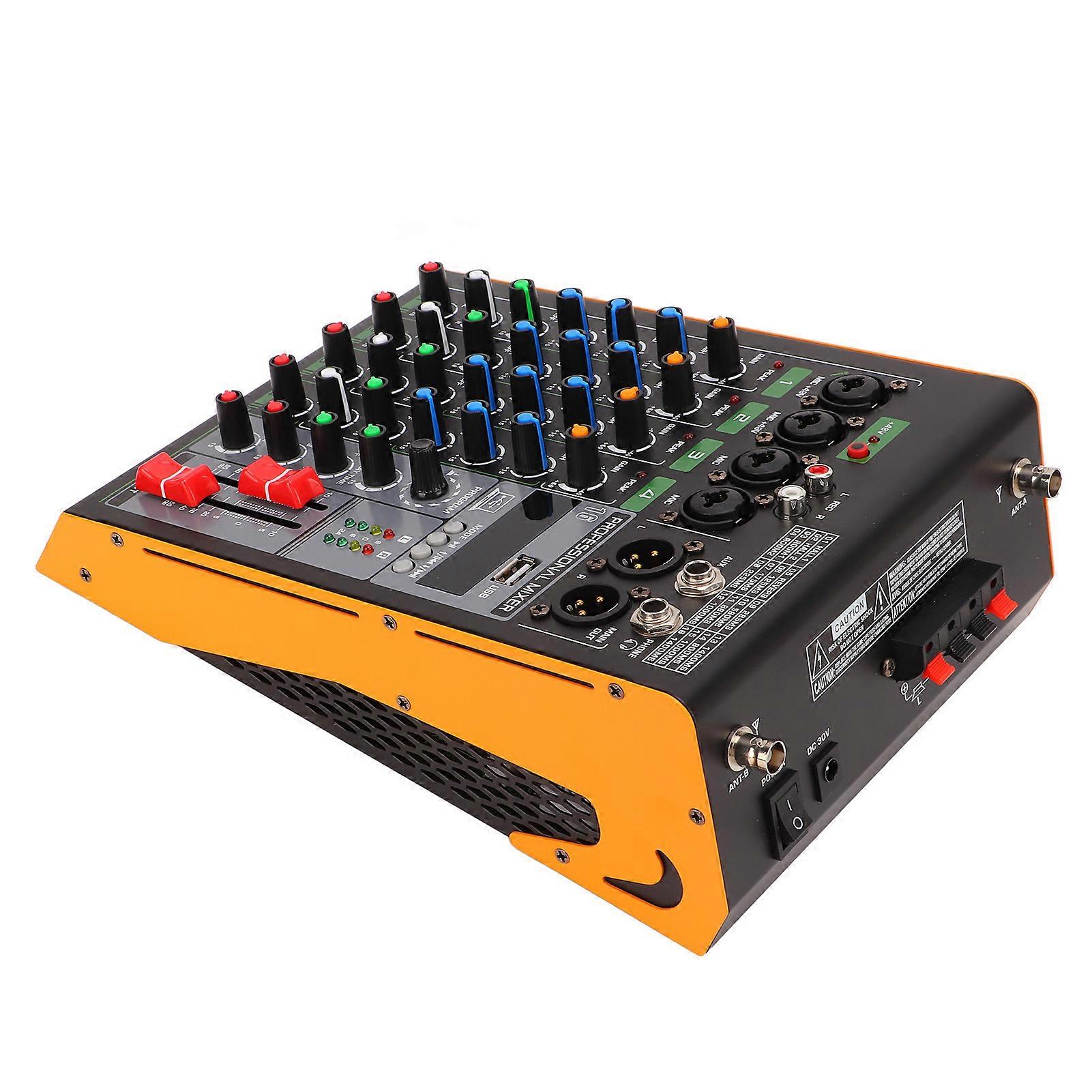 4 Channel Audio Mixer Sound Board Console with Wireless Mic, AU Plug