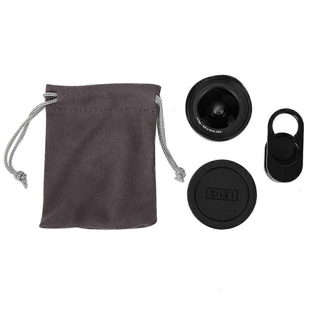 2-in-1 Mobile Phone Lens 1.6X Wide Angle Macro Lens with Clip Holder Portable Accessory Kit