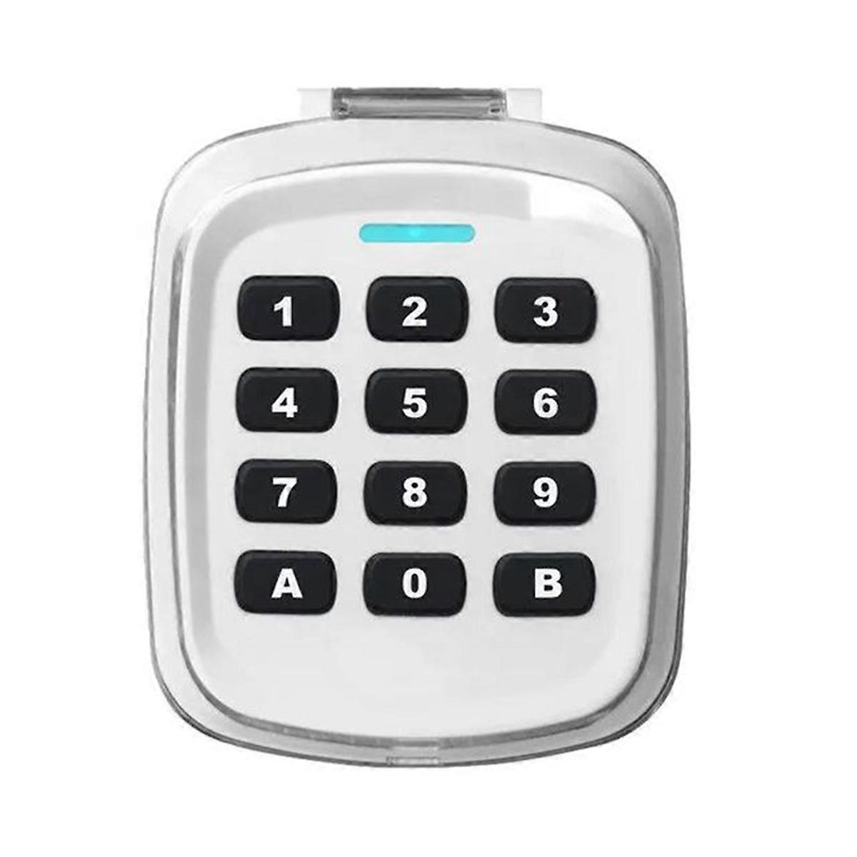 Door Key Wireless Keypad Code Remote Control Door Opener(White)