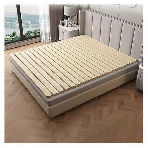 Rollable Floor Mattress Frame - Solid Wood Sofa Plank Cushion for Under Mattress Support, 80x190x3cm, Brown
