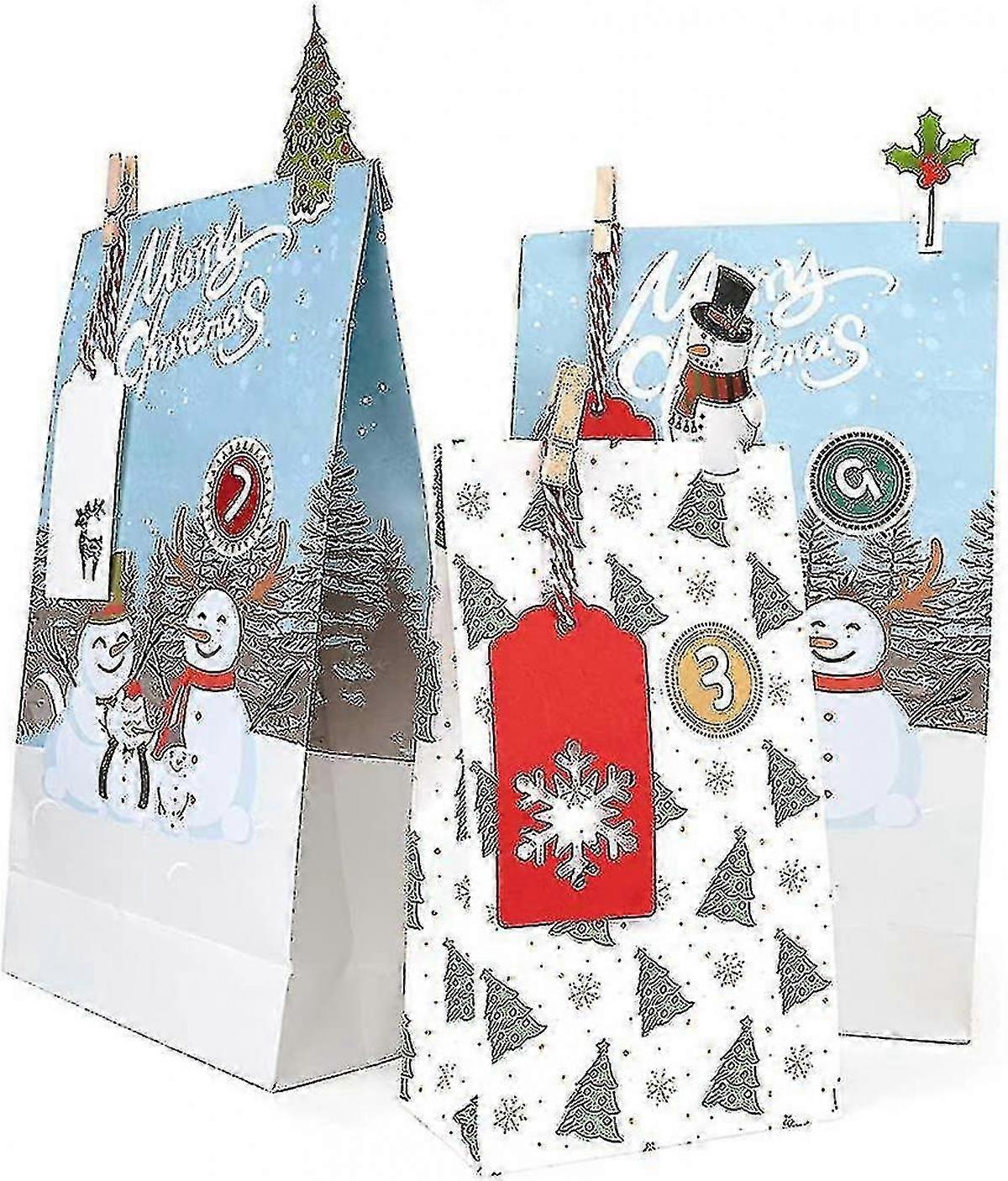 Advent Calendar To Fill Large, Gift Paper Bags To Fill Yourself Handicrafts