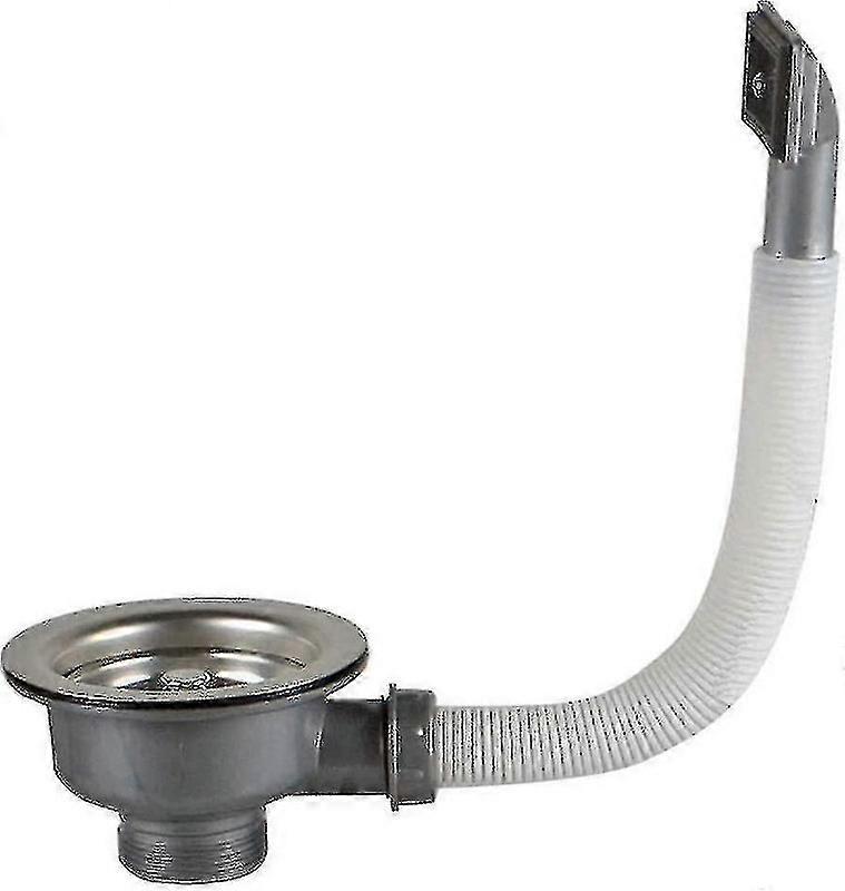 Cesta de filtro de pia de cozinha de aço inoxidável com transbordamento retangular, conjunto de dreno de resíduos de gotejamento de 114 mm