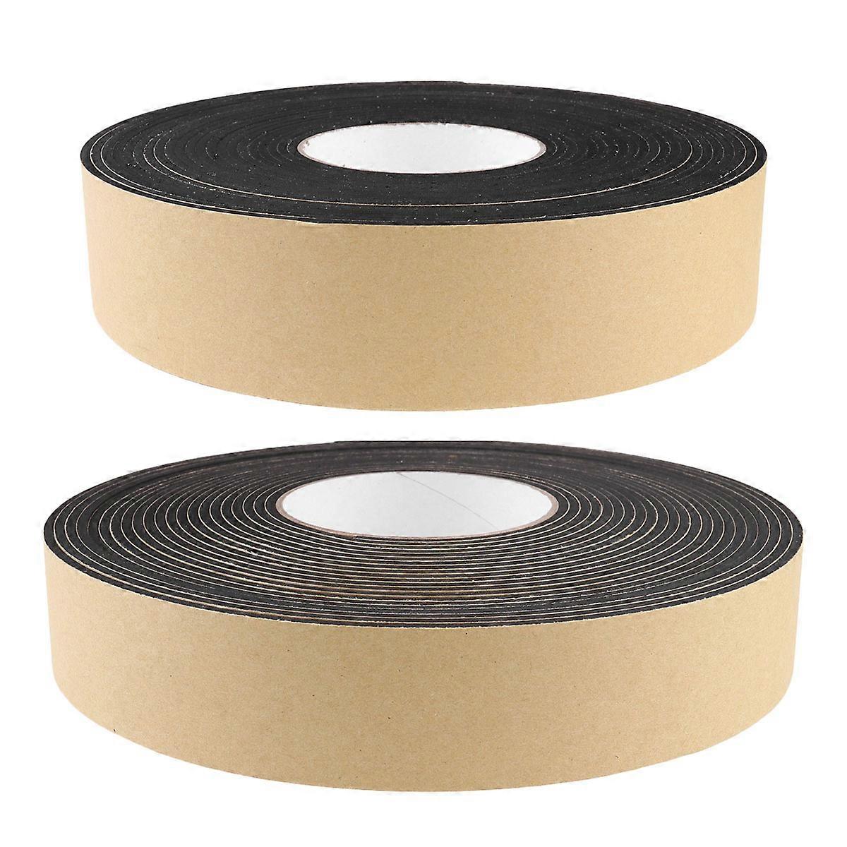 Black Eva Tape Adhesive Sponge Tape for Protection Use 2 Rolls Strip