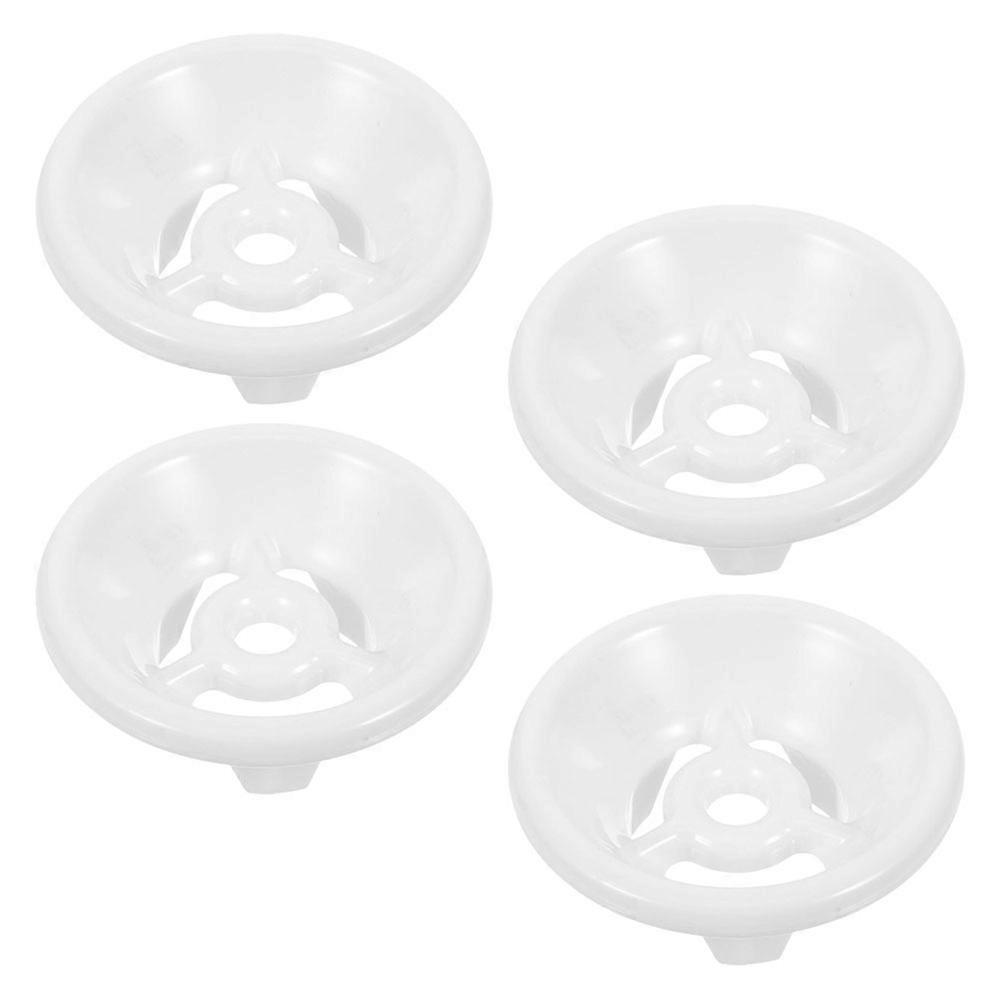White Urinal Strainer Cap for Easy Installation with 8Pcs Set