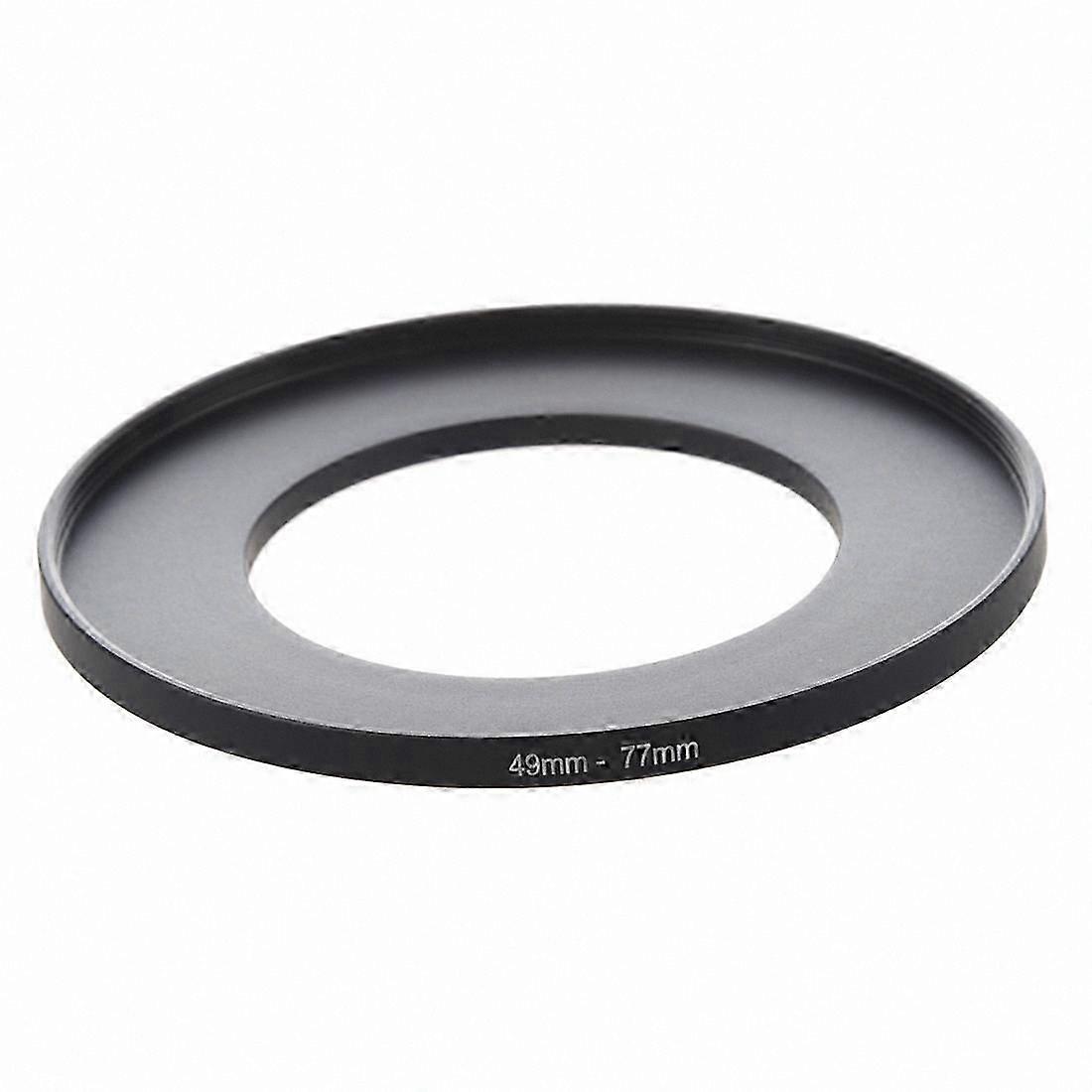 Black Camera Lens Filter Adapter Ring for 49mm to 77mm Sizes