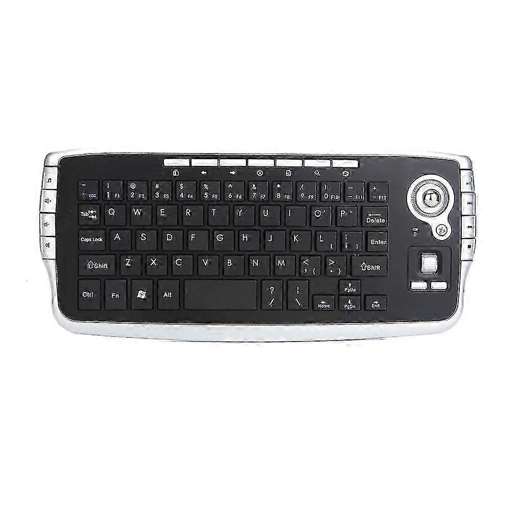 Draadloos toetsenbord met trackball, 2.4G Mini Keyboard Multi-Media Functionele Trackball Air Mouse voor