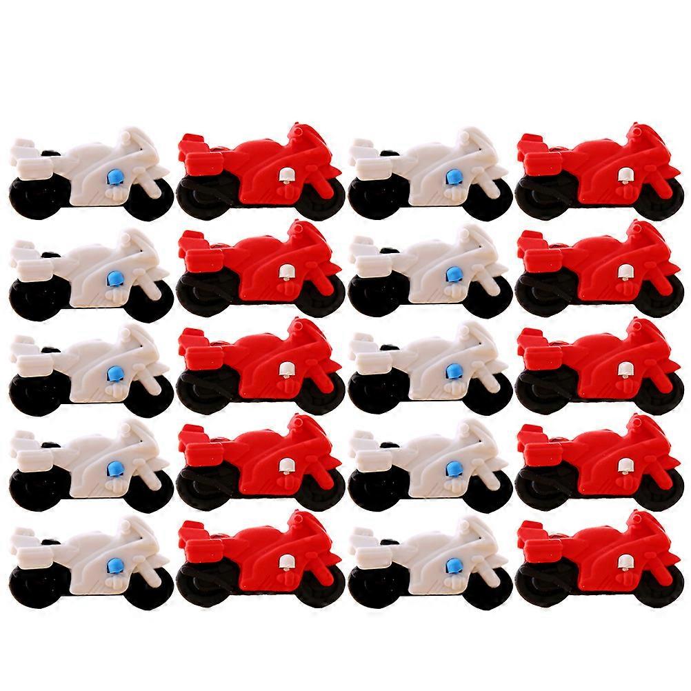 Cartoon Motorcycle Erasers for Students Use 20Pcs Assorted Colors
